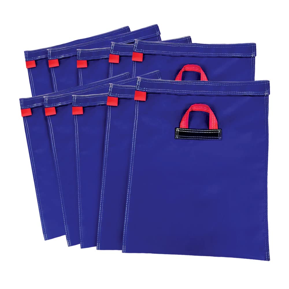 Heavy-Duty Vinyl Sand Bags - 10 Pack (50lb Capacity Each) for Securing Inflatable Bounce Houses, Water Slides, Canopies & Tents | Indoor/Outdoor Use | Weather-Resistant Anchor Weights for Events, Construction & Emergency Flood Protection