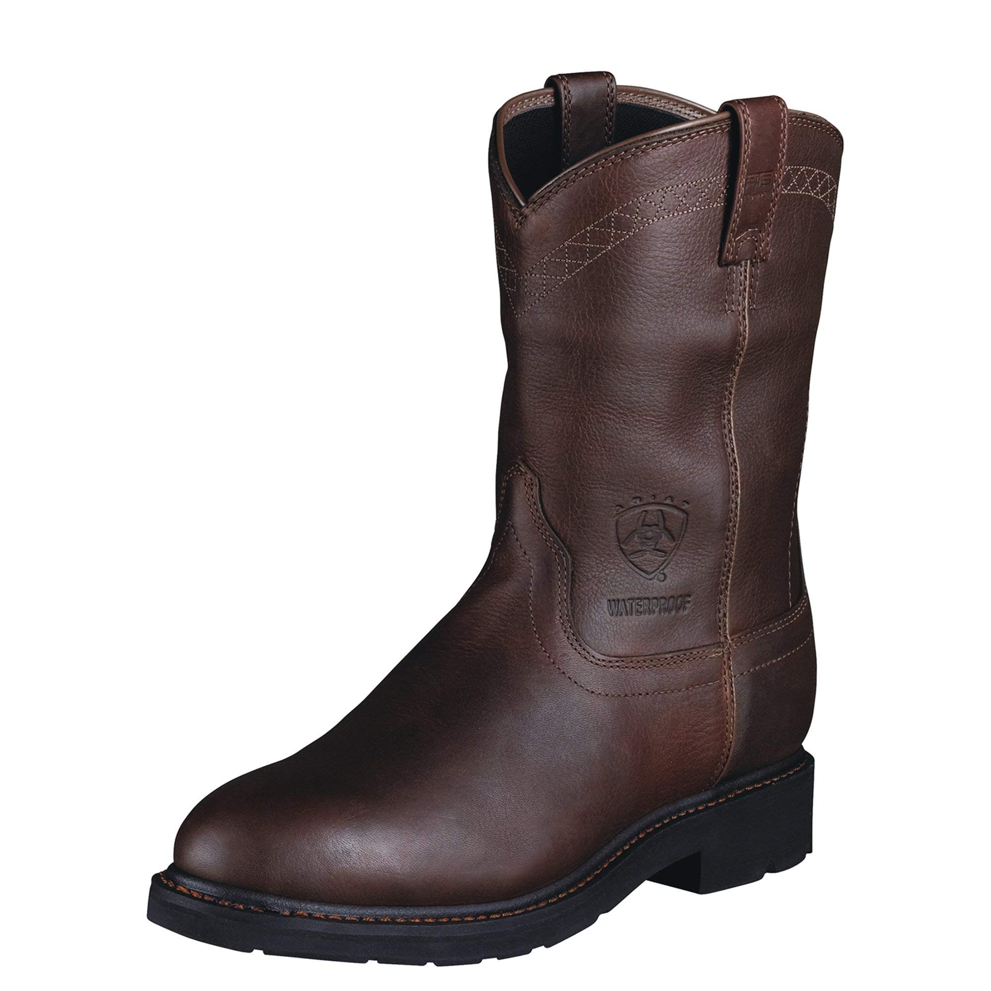 Ariat Men's Sierra Waterproof Work Boots - Durable Steel Toe Construction for Outdoor & Construction Work - Ideal for Hiking, Farming & Heavy Duty Jobs