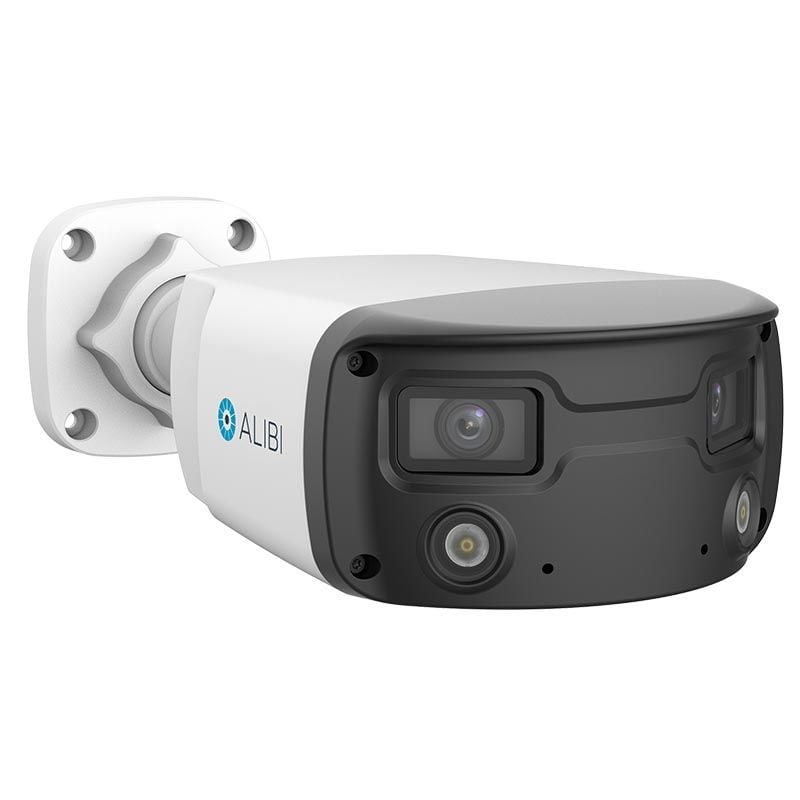 Alibi Vigilant 8MP Dual Lens Security Camera - IP66 Vandal Proof Bullet Camera with Starlight Night Vision & Smart Motion Detection for Home & Business Surveillance (Indoor/Outdoor Use)