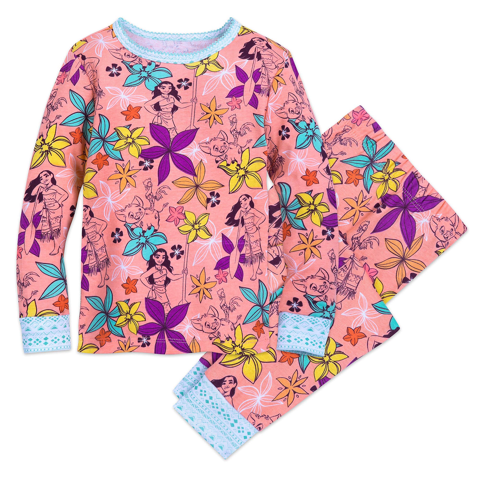 Disney Moana Pajama Set for Kids - Soft & Comfortable 2-Piece PJs with Moana Character Design - Perfect for Bedtime, Sleepovers & Movie Nights