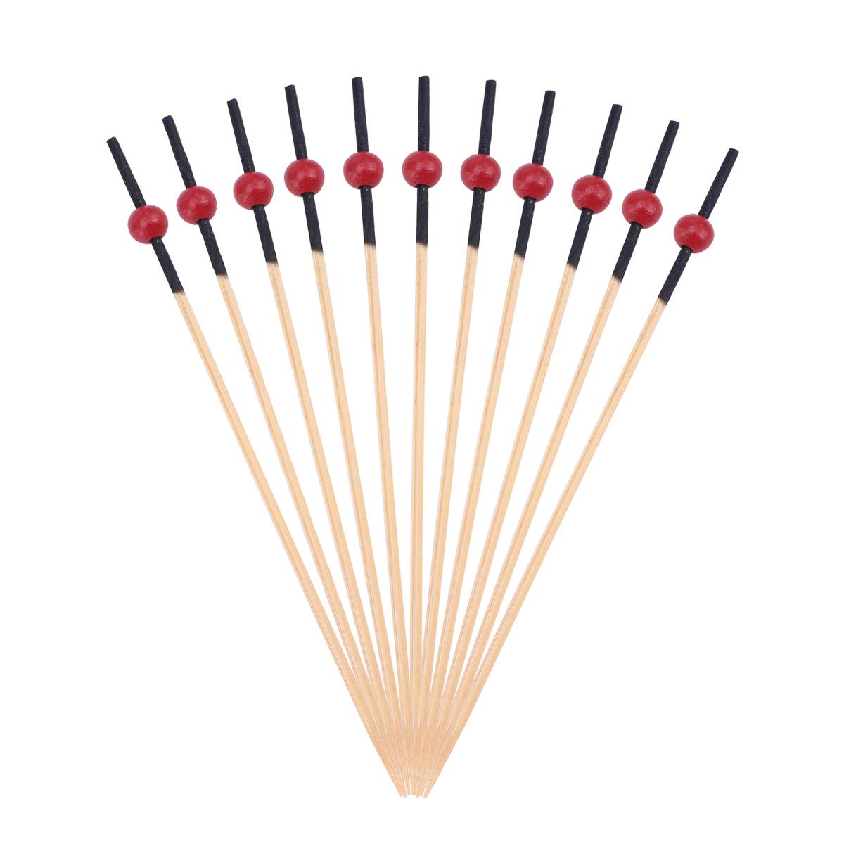 100 Pcs Cabilock 12 Fruit Picks - Colorful Cocktail Sticks & Toothpicks for Fruit Platters, Party Decorations, Wedding Buffets, and Drink Garnishes