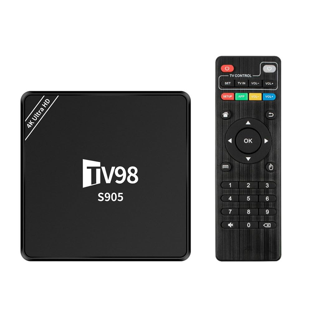Malloy TV98 Android 12 Smart TV Box - S9054K Quad Core, 4K Ultra HD, Ethernet RJ45 10/100M, Media Player with UK Plug | Perfect for Streaming Netflix, YouTube & Kodi on Your Home Entertainment System