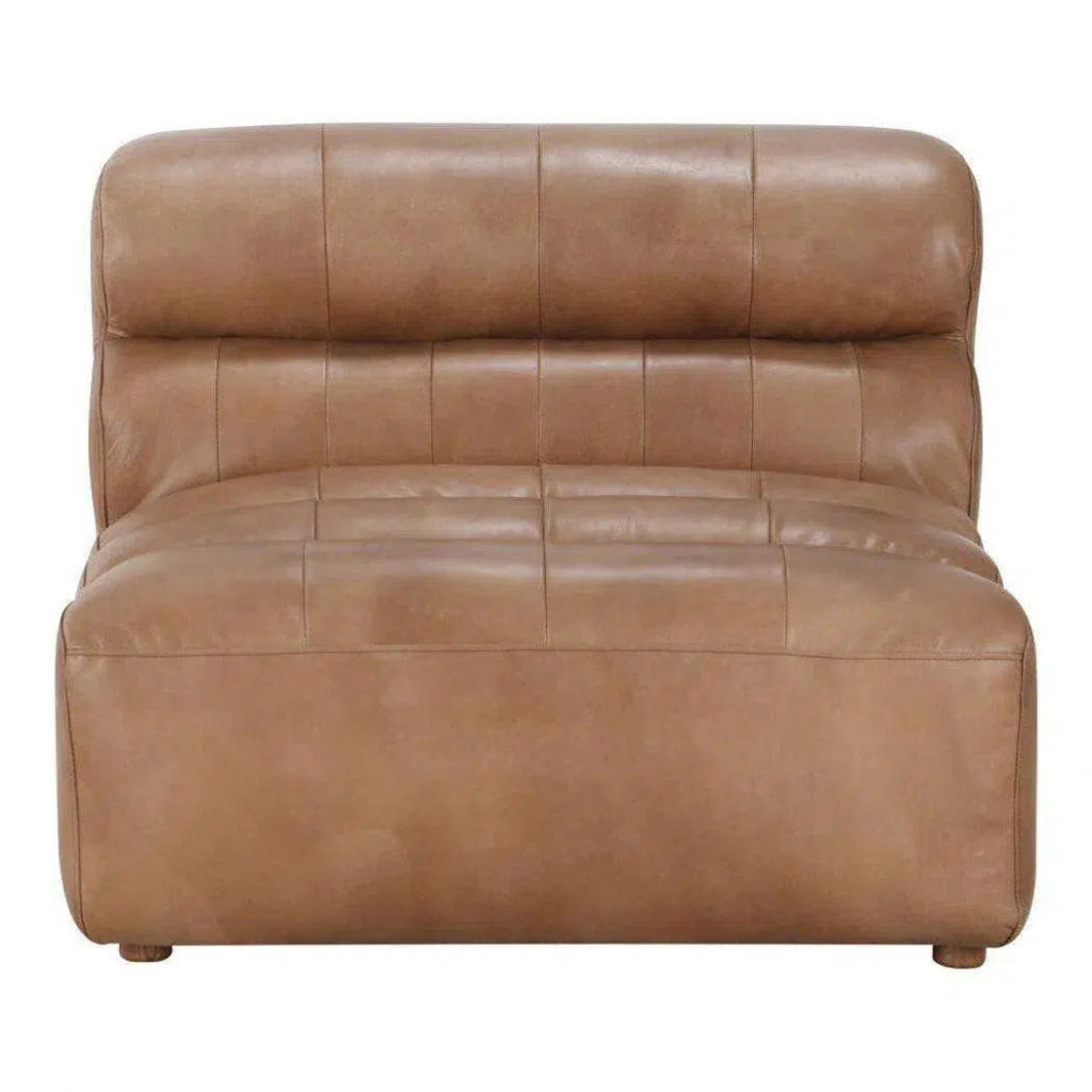 3PC Set Tan Leather Reversible Modular Sofa - Modern Sectional Couch for Living Room, Lounge & Office - Soft & Durable Faux Leather Sofa Set with Reversible Chaise