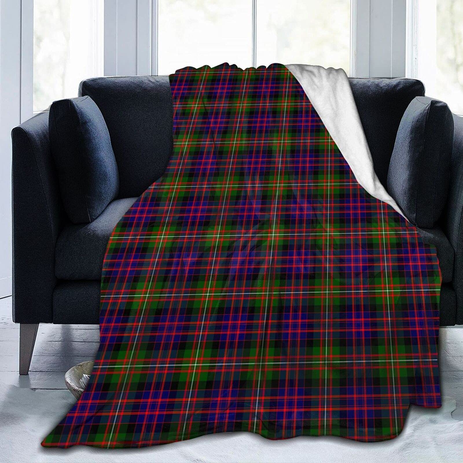 Ultra-Soft Macdonnell of Glengarry Modern Tartan Throw Blanket - 80