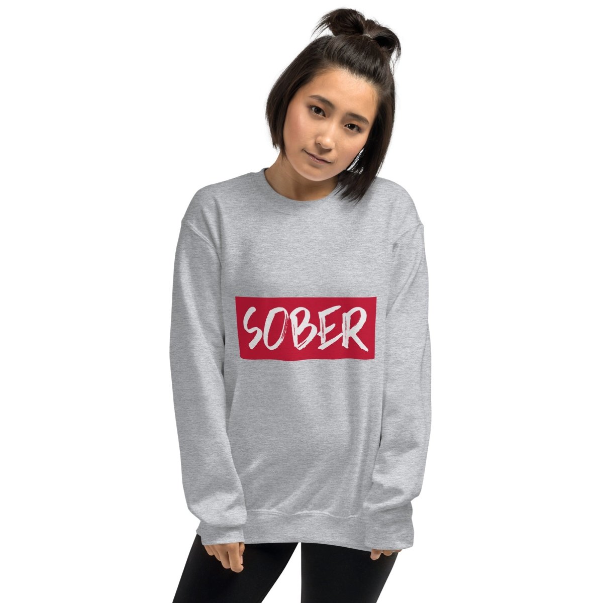 SOBER Statement Unisex Classic Sweatshirt | Comfortable Cotton Pullover Hoodie for Men & Women | Perfect for Casual Wear, Street Style & Lounge Outfits