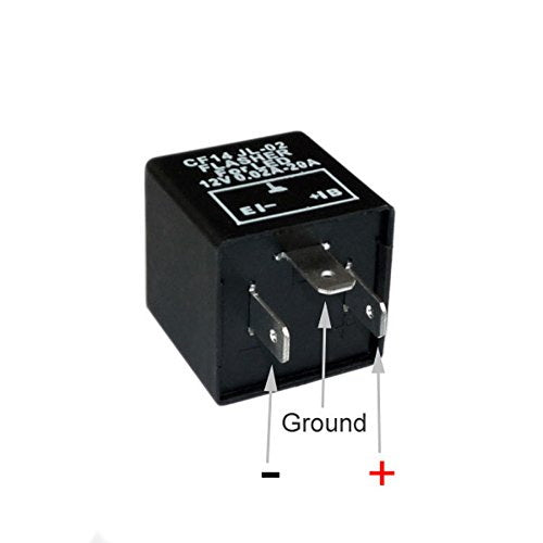 3 Pin CF14 CF14 JL02 EP35 LED Flasher Relay - Fix Turn Signal Hyper Flash Problem for Motorcycles & Cars - Perfect for LED Conversion & Bulb Replacement