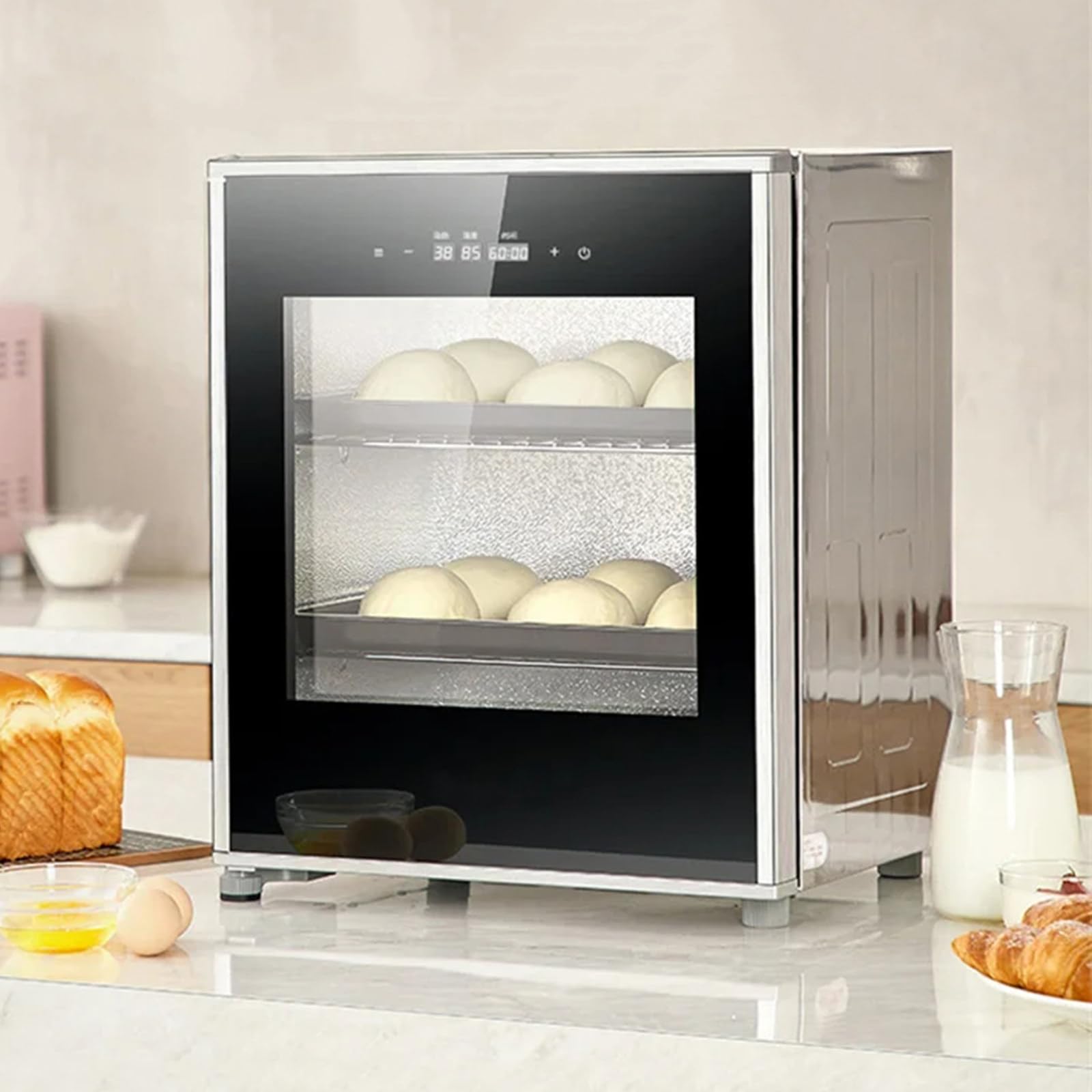 40L Electric Dough Proofer Machine with Humidity & Temperature Control - Commercial & Home Bread, Yogurt, Pizza Dough Fermentation for Bakeries & Kitchen Use