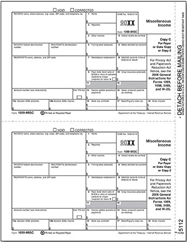 IRS Approved 1099-MISC Copy C Tax Forms - Bulk Discount (2 Cartons) - Perfect for Accountants, Small Businesses & Tax Filing Season