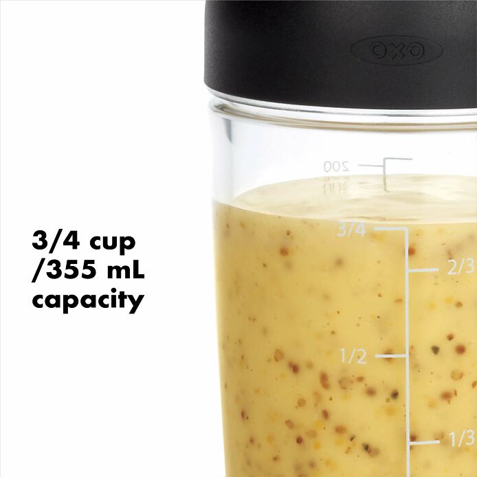 Portable Salad Dressing Shaker Bottle - Leakproof Kitchen Condiment Container for Oil, Vinegar & Homemade Dressings - Perfect for Salads, Meal Prep & Healthy Eating