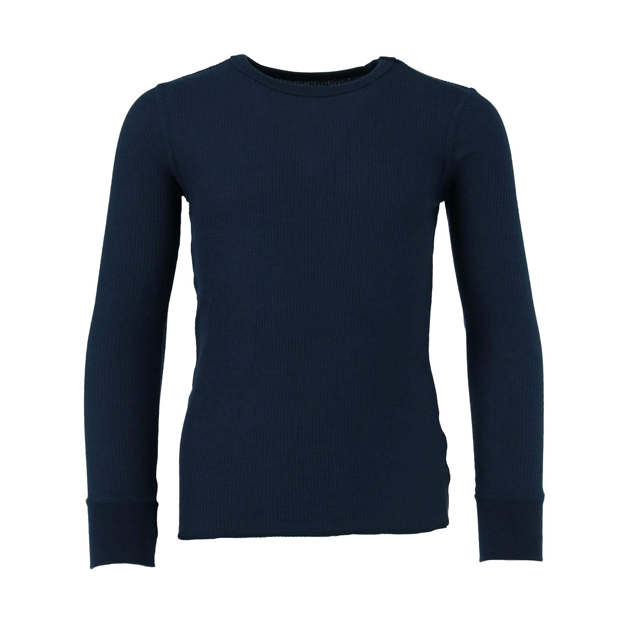 Fruit of the Loom Boys' Thermal Underwear Set - Waffle Knit Insulated Top & Bottom in Blue | Warm Winter Base Layer for Kids