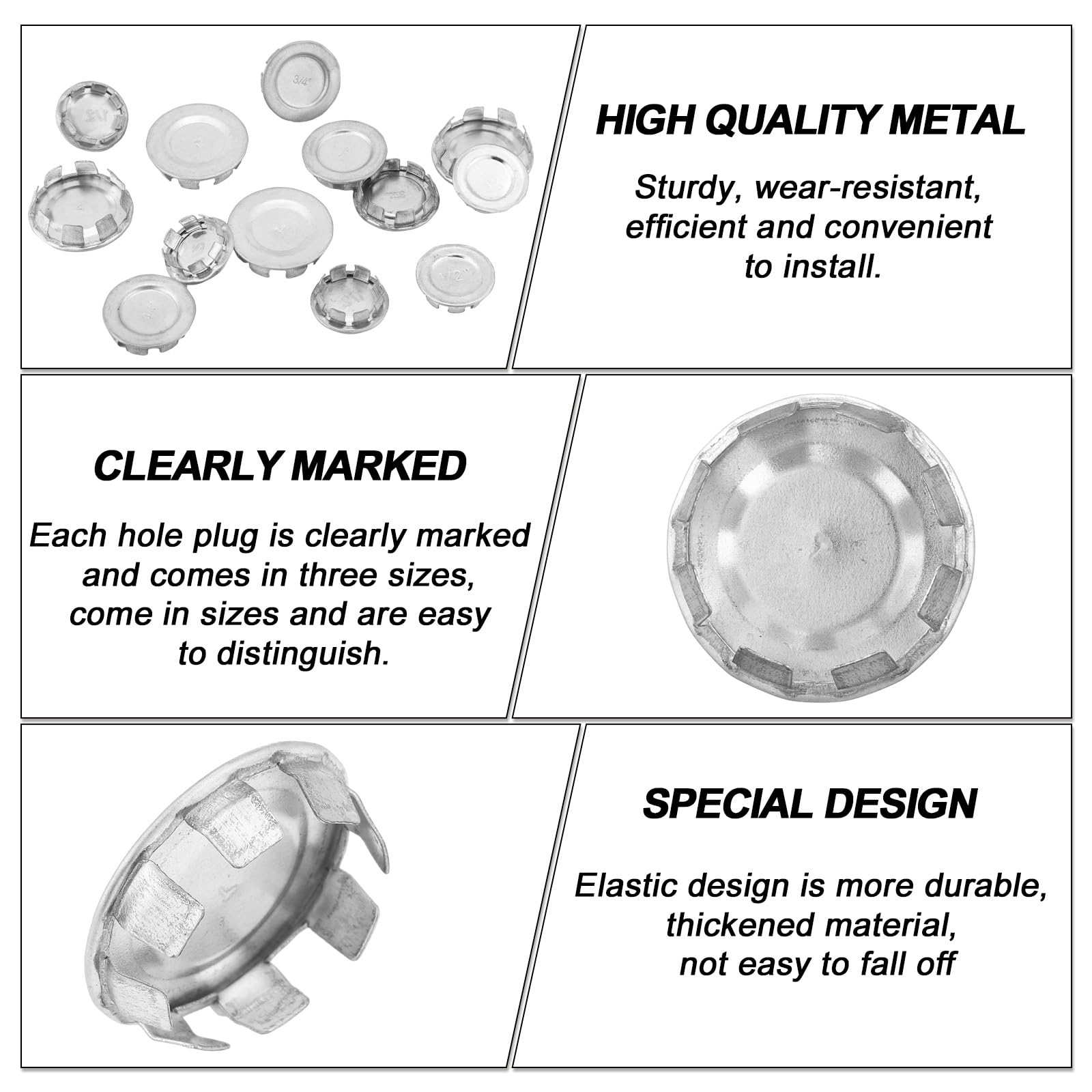 36 Pcs 1/2 Inch Knockout Plugs - Steel Electrical Box Seals for Unused Outlets (Ideal for Home Wiring & DIY Projects)
