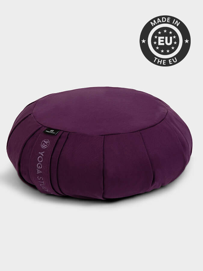 Organic Buckwheat Zafu Meditation Cushion - Round Yoga Pillow for Comfortable Seating, Posture Support & Zen Practice - Perfect for Home, Studio & Meditation Spaces