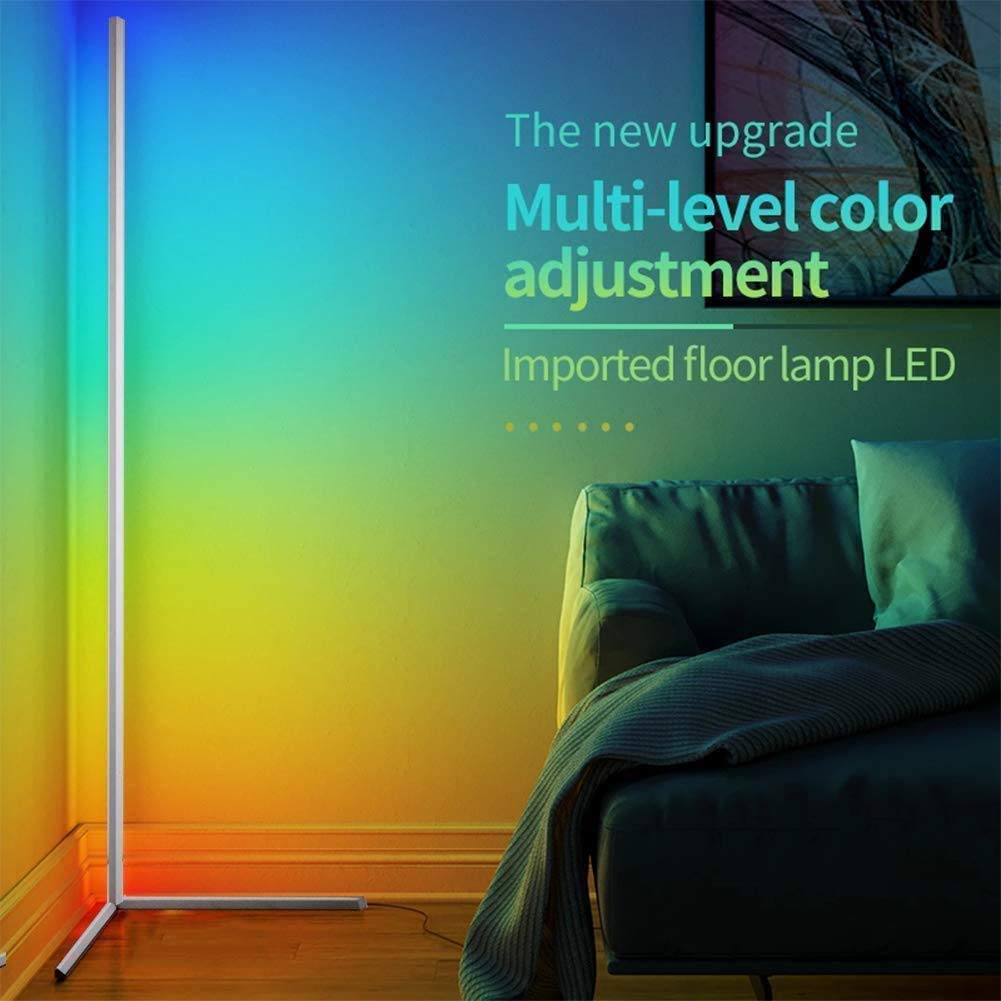 RGB Remote Control Floor Lamp - Adjustable Color Changing Standing Light with Dimmer, Nordic Style Home Decor for Living Room, Bedroom, Night Light | Perfect for Mood Lighting, Reading Corner & Modern Interior Design