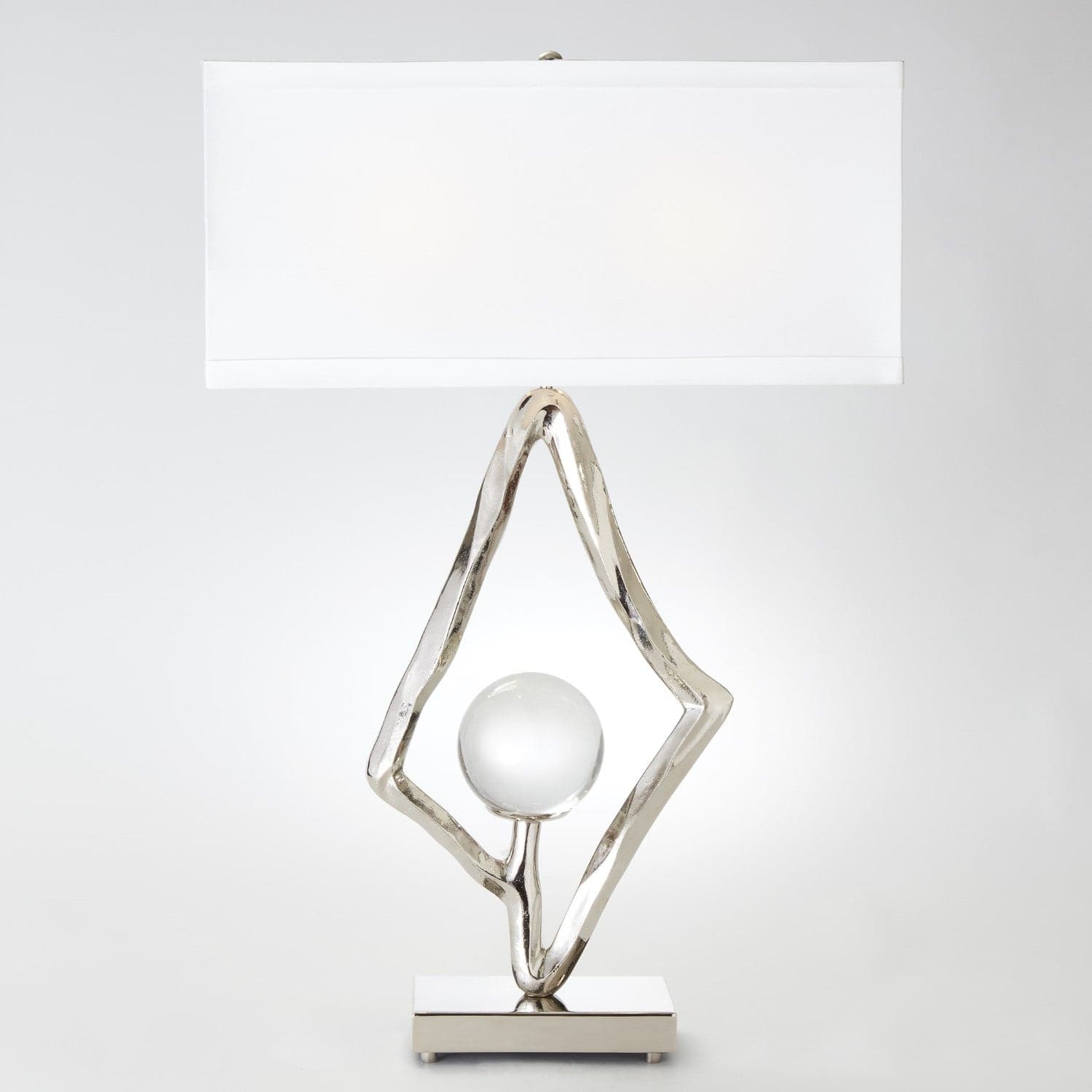 Modern Abstract Table Lamp with 6 Crystal Glass Spheres - Elegant Home Decor for Living Room, Bedroom, or Office Lighting