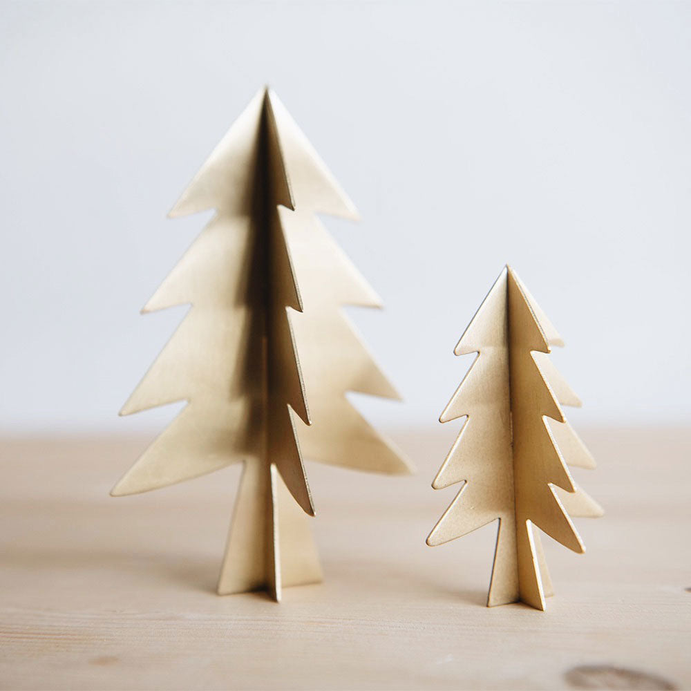 Brass Christmas Tree Ornament - Elegant Holiday Decor for Xmas Tree, Home, and Office | Perfect for Festive Gifts & Seasonal Celebrations