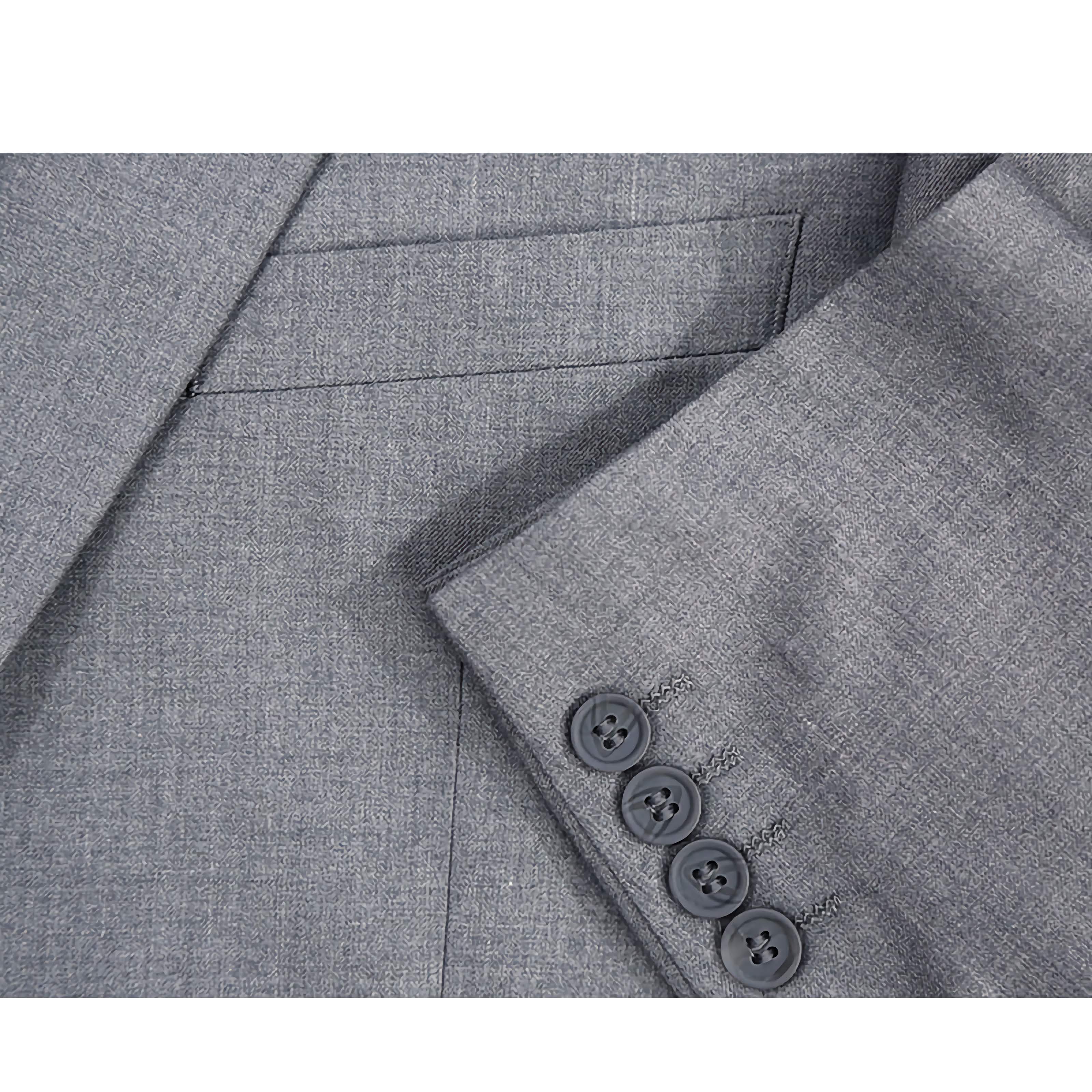 Vanderbilt Collection Classic 2-Piece Suit | 2-Button Regular Fit Gray Business Suit for Men | Perfect for Office, Weddings & Formal Events