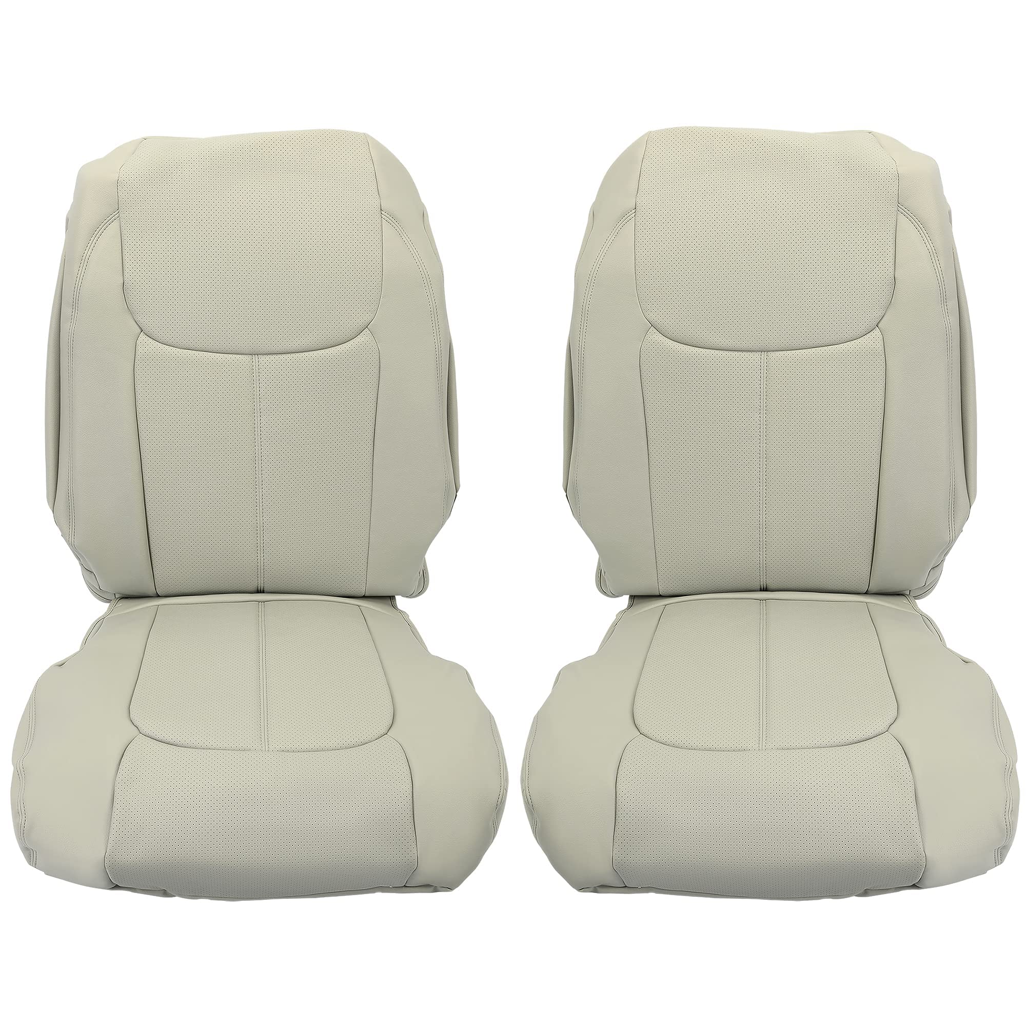 Kojem Gray Car Seat Covers for 2015-2018 Toyota Sienna 8-Passenger - Full Set 3-Row Artificial Leather Seat Protectors | Perfect for Family Road Trips & Daily Commutes