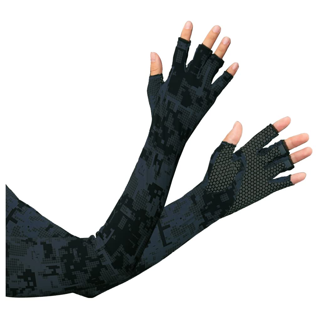 UV Protection Arm Sleeves for Men & Women - Fingerless Sun Compression Gloves for Cycling, Running & Outdoor Sports | UPF 50+ Cooling Arm Covers for Sun Protection & Active Lifestyle