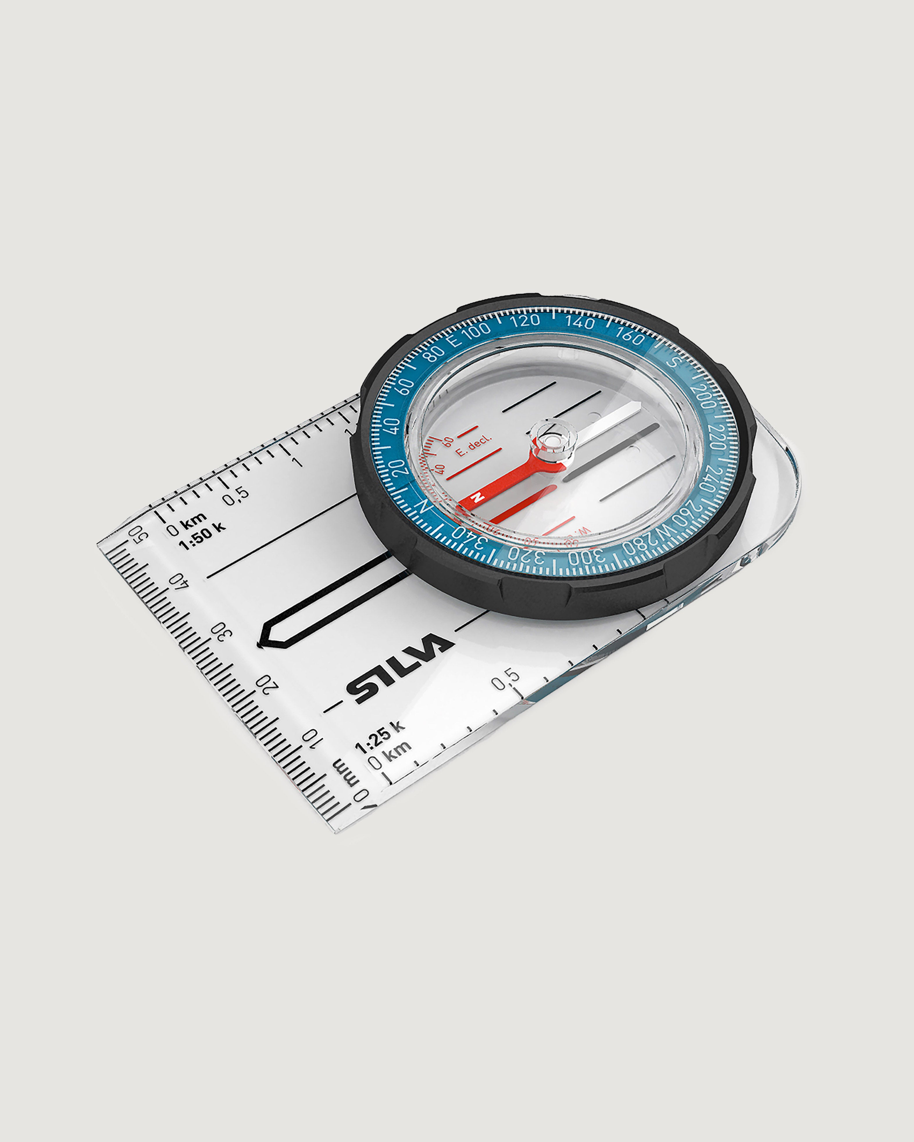 Silva Field Middle South Compass - Professional Transparent Baseplate Compass for Hiking, Camping & Outdoor Navigation | Perfect for Backpacking, Orienteering & Survival Kits