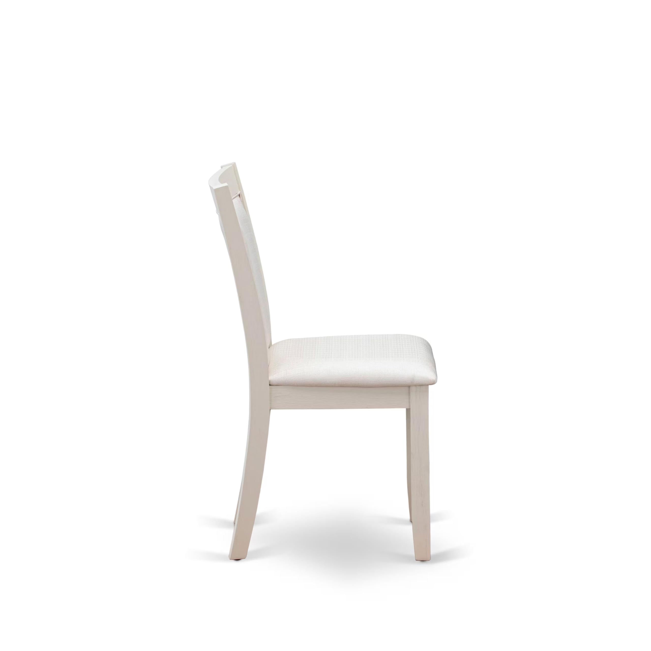 East West Furniture 5-Piece Kitchen Dining Set with Rectangle Table & 4 Cream Linen Parsons Chairs - 40x72 Inch V-Leg Table for 4, Multi-Color - Perfect for Small Spaces, Breakfast Nooks & Cozy Family Meals