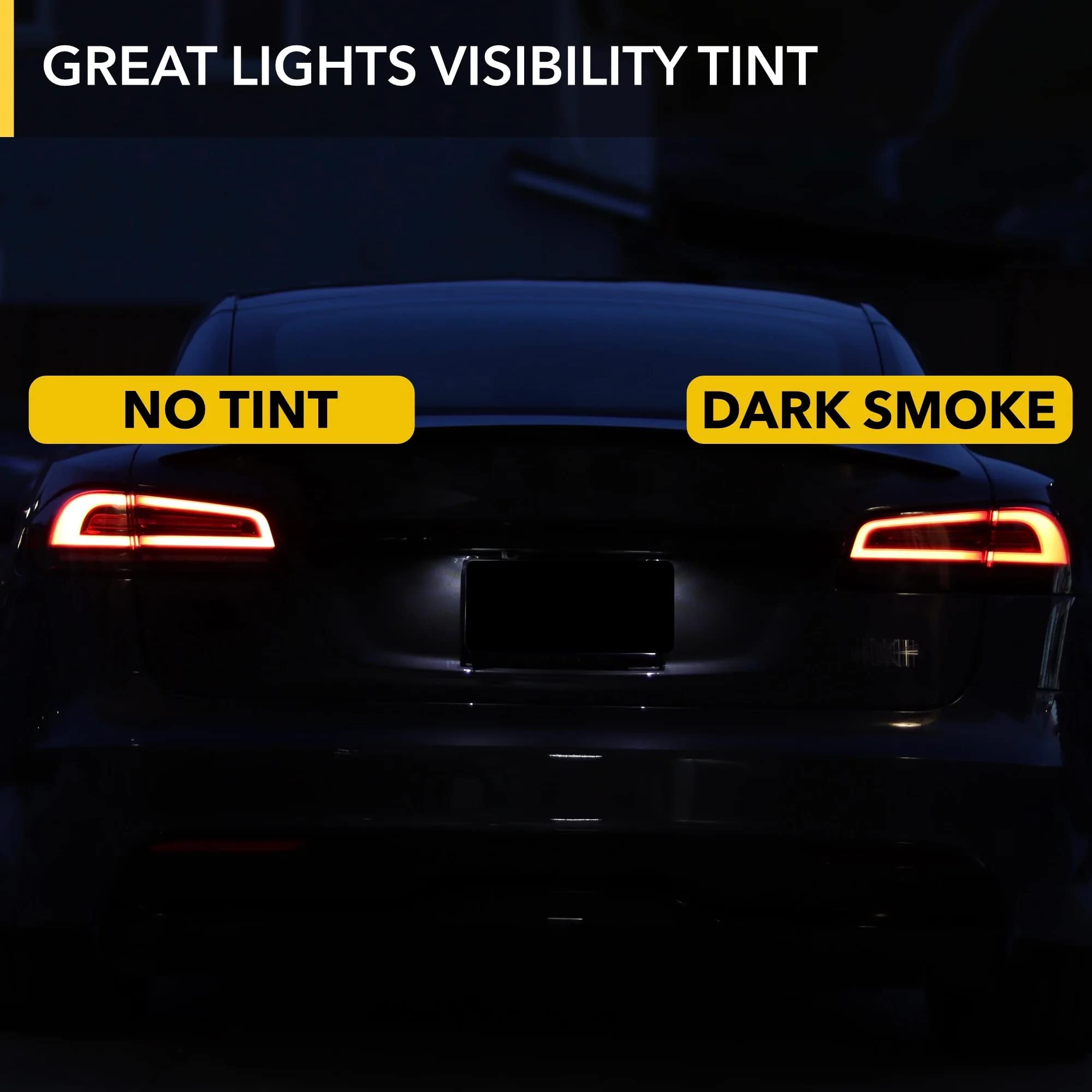Smoke Tinted Tail Light PPF for Tesla Model S (2016-2021) - 8mil Durable Paint Protection Film, Light Smoke Taillamp Cover - Perfect for Night Driving & Car Customization Accessories
