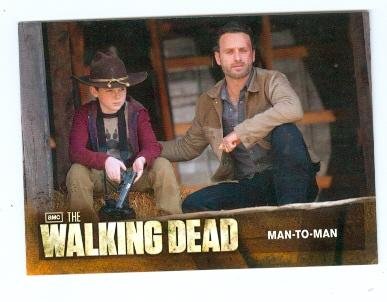 The Walking Dead Trading Card #69 - Rick Grimes & Carl Grimes Father Son Moment | Rare Collectible Card for Fans, Display & Trading