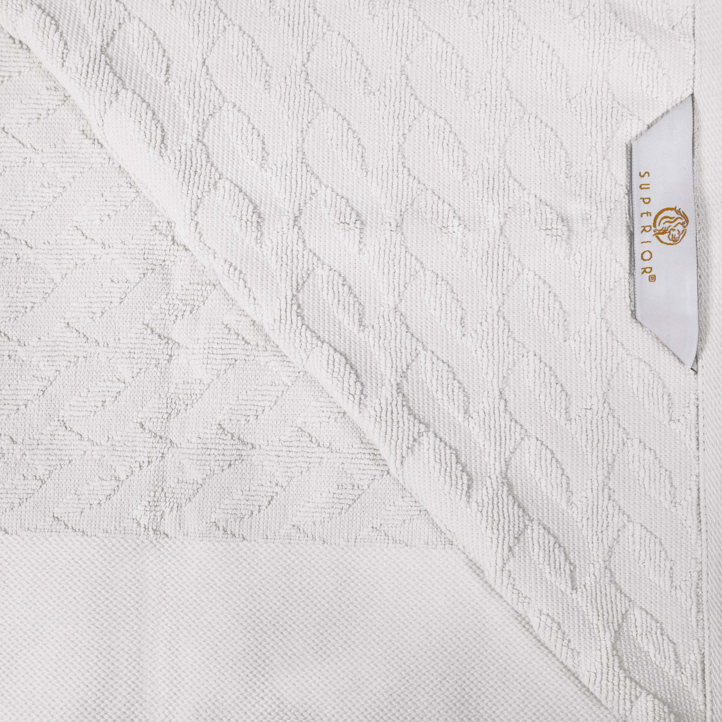 Premium Turkish Cotton Herringbone Jacquard 6-Piece Towel Set - Ultra Soft & Absorbent Bath Towels for Spa, Hotel & Luxury Home Use