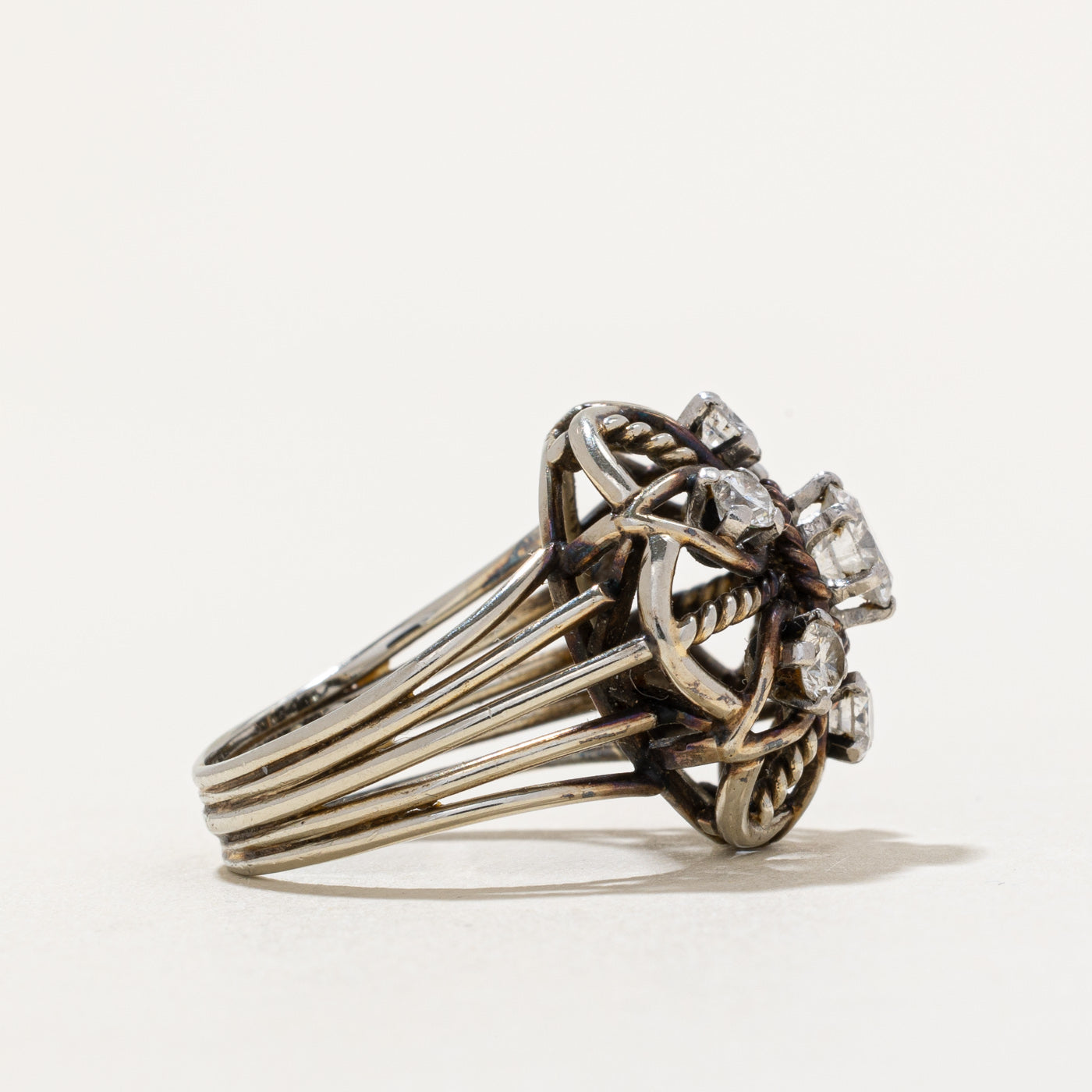 0.93ctw Diamond Cocktail Ring for Women - Size 5 | Elegant Statement Jewelry for Parties, Weddings & Special Occasions