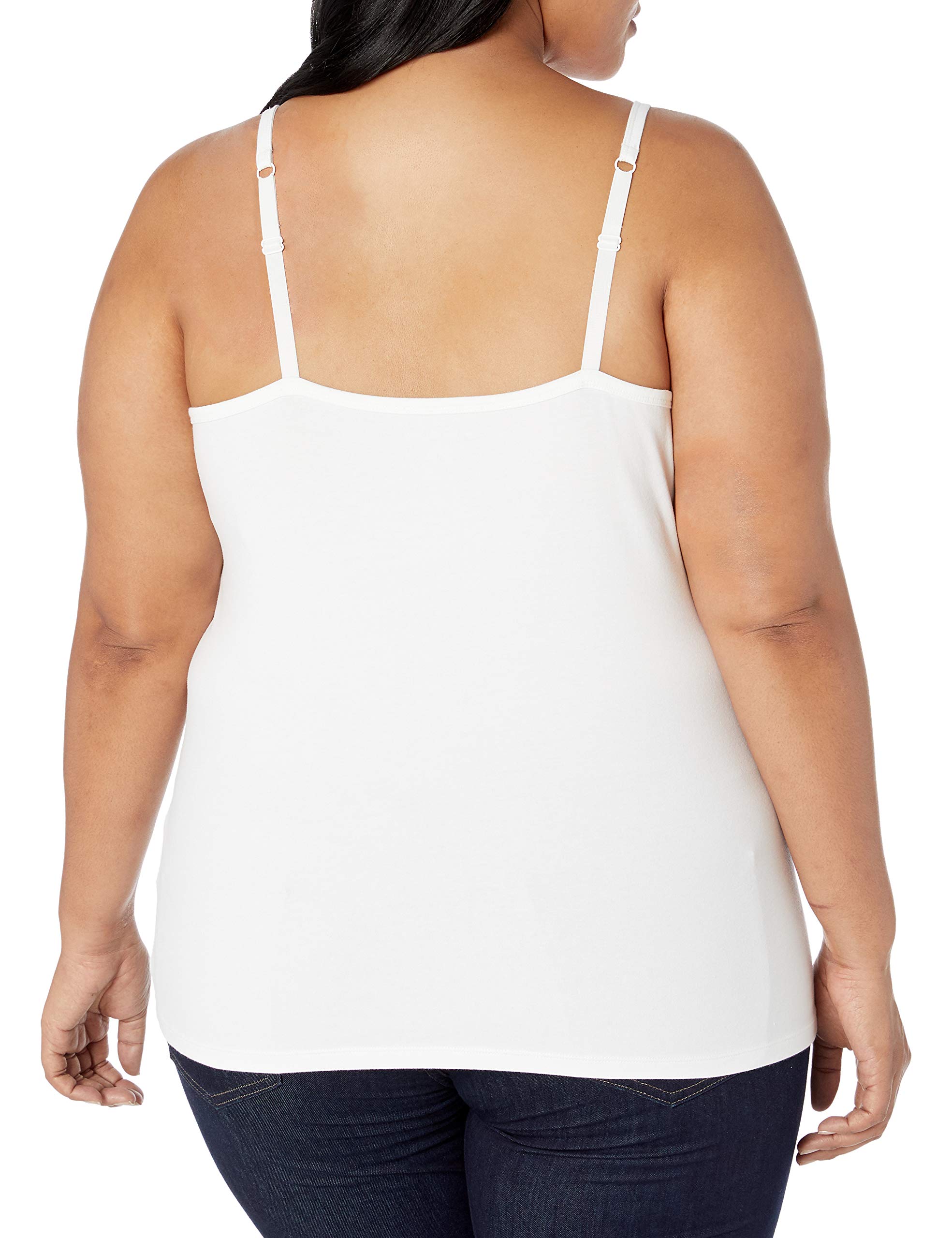 Amazon Essentials Women's Plus Size Camisole Pack of 2 - Soft Stretch Tank Tops for Layering, Sleep & Casual Wear