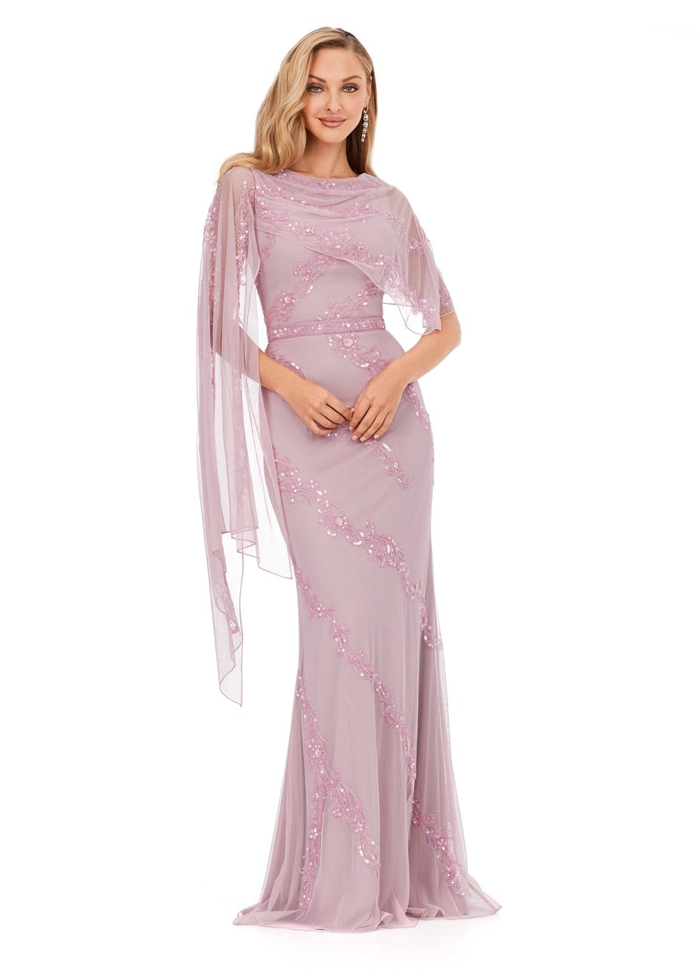 ASHLEYlauren 11213 Women's Elegant Party Dress - Perfect for Evening Events, Weddings & Special Occasions