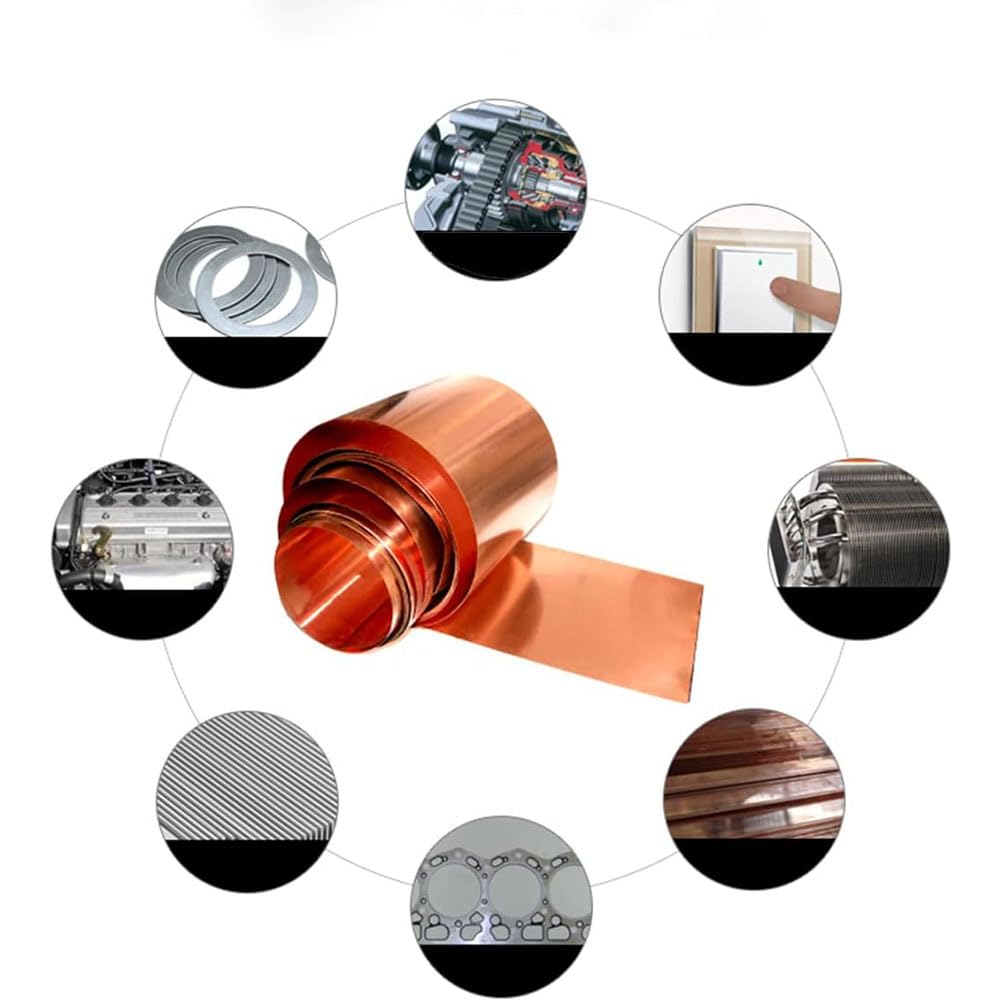 Premium 0.8mm Thickness Copper Sheet Metal Foil - 25mm Width Copper Strips & Coils for DIY Crafts, Jewelry Making, Electrical Projects & Metalworking - High-Quality Copper Plates for Industrial and Home Use