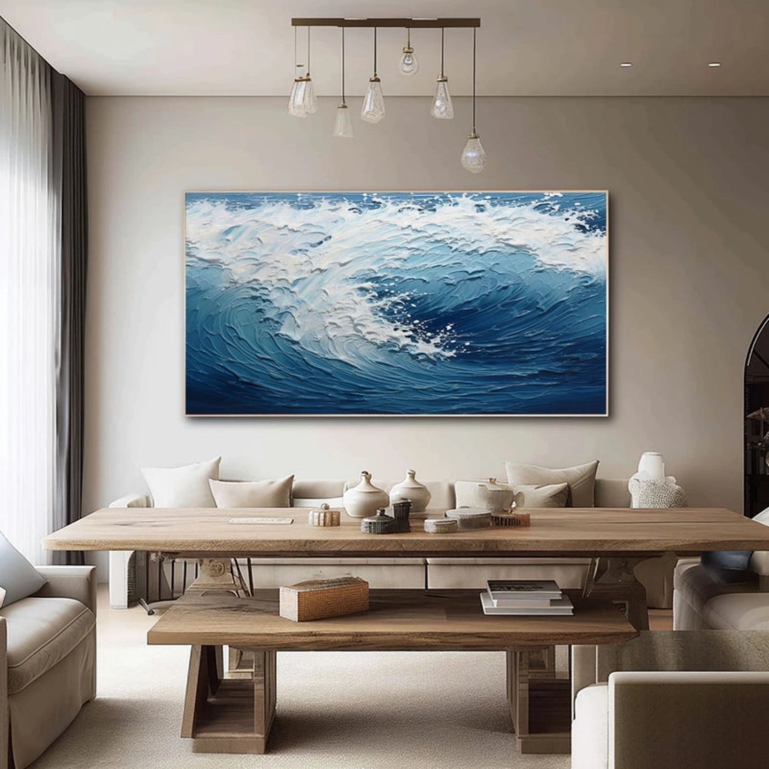 Ocean and Sky Painting #OS239 - Stunning Seascape Wall Art for Home & Office Decor - Perfect for Living Room, Bedroom, or Beach House