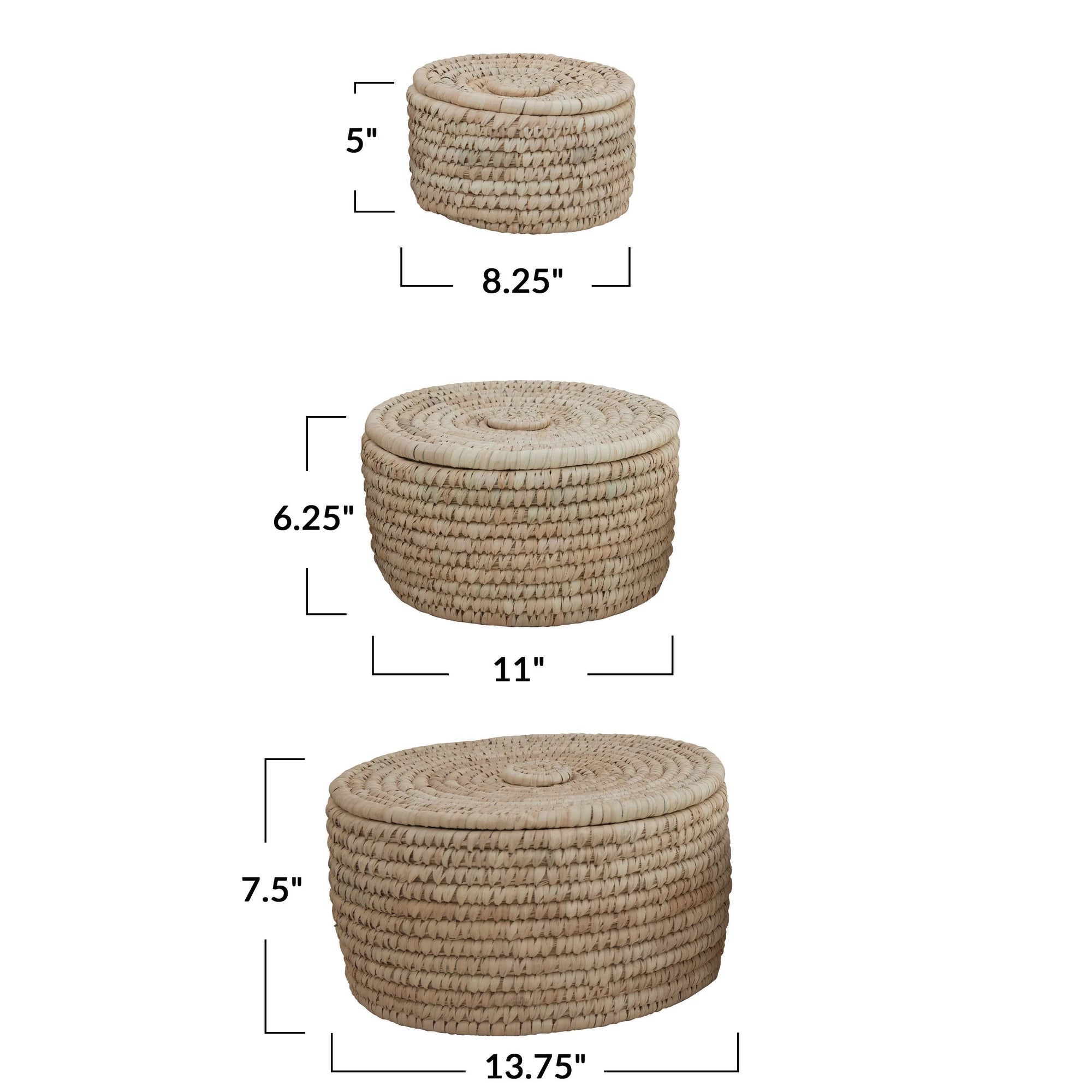 Hand Woven Storage Basket with Lid - Natural Rattan Organizer for Home Decor, Laundry, Toys & Blankets | Perfect for Living Room, Bedroom & Nursery Organization