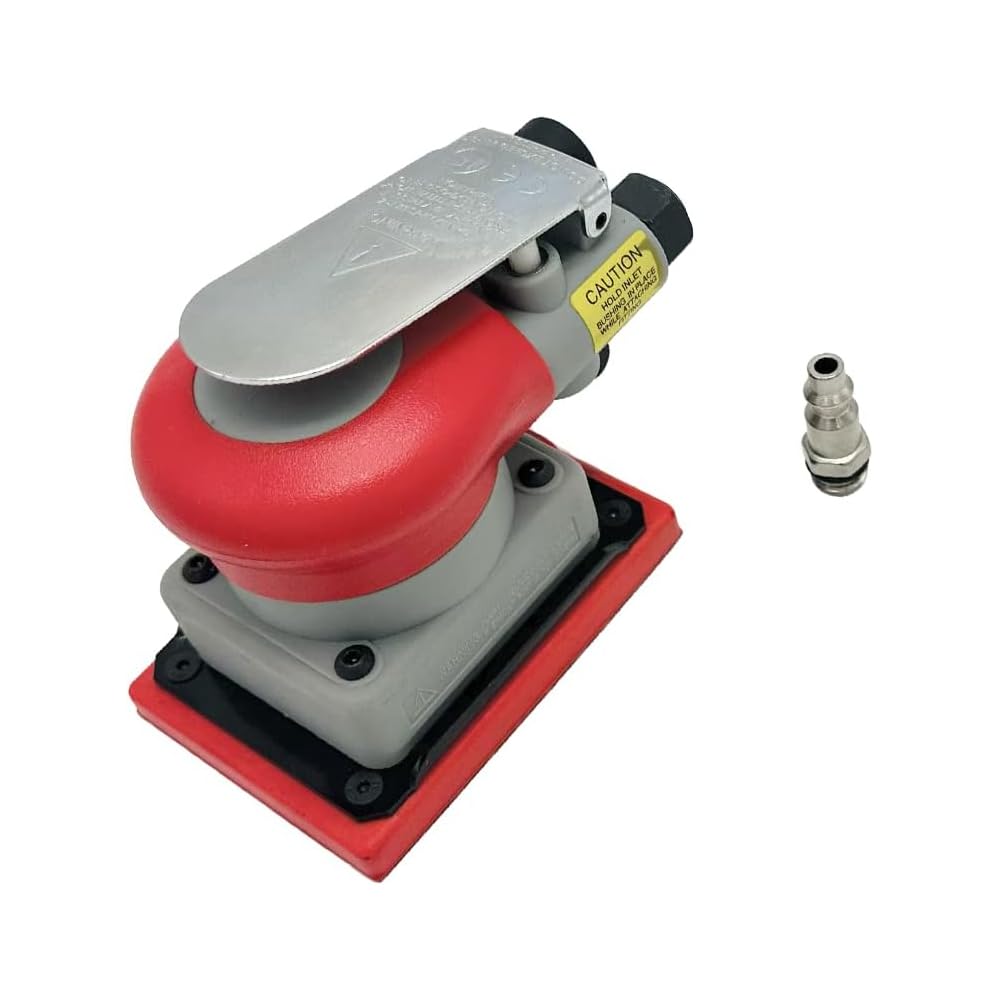 MAXX PROS 3 x 4 Square Orbital Sander - Professional Pneumatic/PSA/Vinyl Sanding Machine (75 x 100mm) for Car Waxing, Auto Body Repair, Woodworking & Polishing | Perfect for DIY Projects, Automotive Detailing & Furniture Refinishing