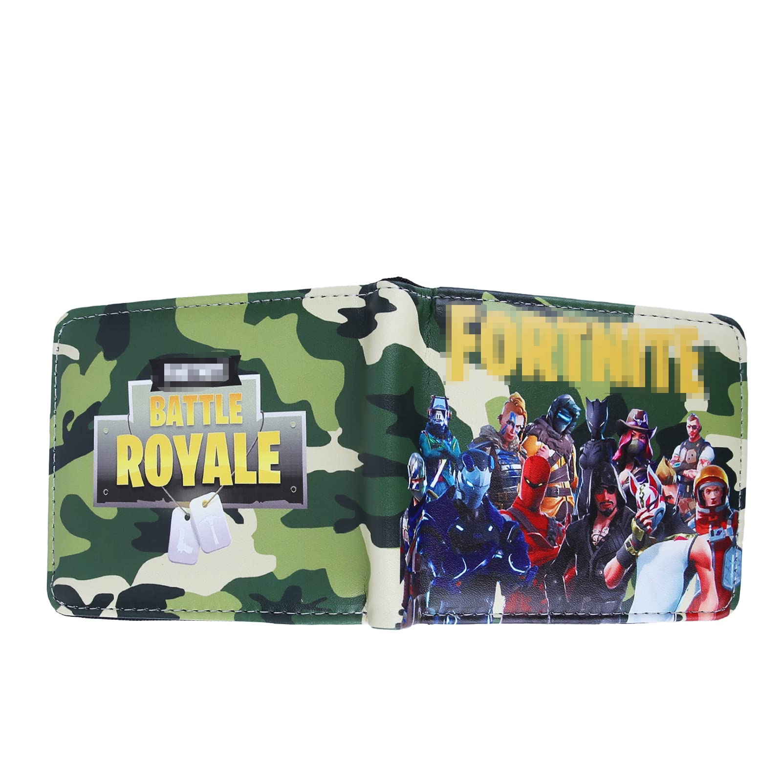 Eiwivoo Bi-fold Unisex PU Leather Wallet - Slim RFID Blocking Card Holder with Coin Pocket for Men Women Kids - Perfect for School, Travel & Daily Use - Cartoon Anime Game Character Design Gift Idea