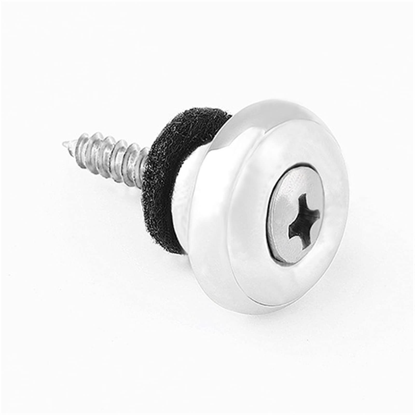 Miwayer Premium Metal Guitar Strap Locks (2-Pack) - Secure Straplock System for Acoustic, Electric Guitar, Bass & Ukulele - Chrome Silver Strap Buttons with Retainer Blocks | Perfect for Live Performances, Studio Sessions & Traveling Musicians