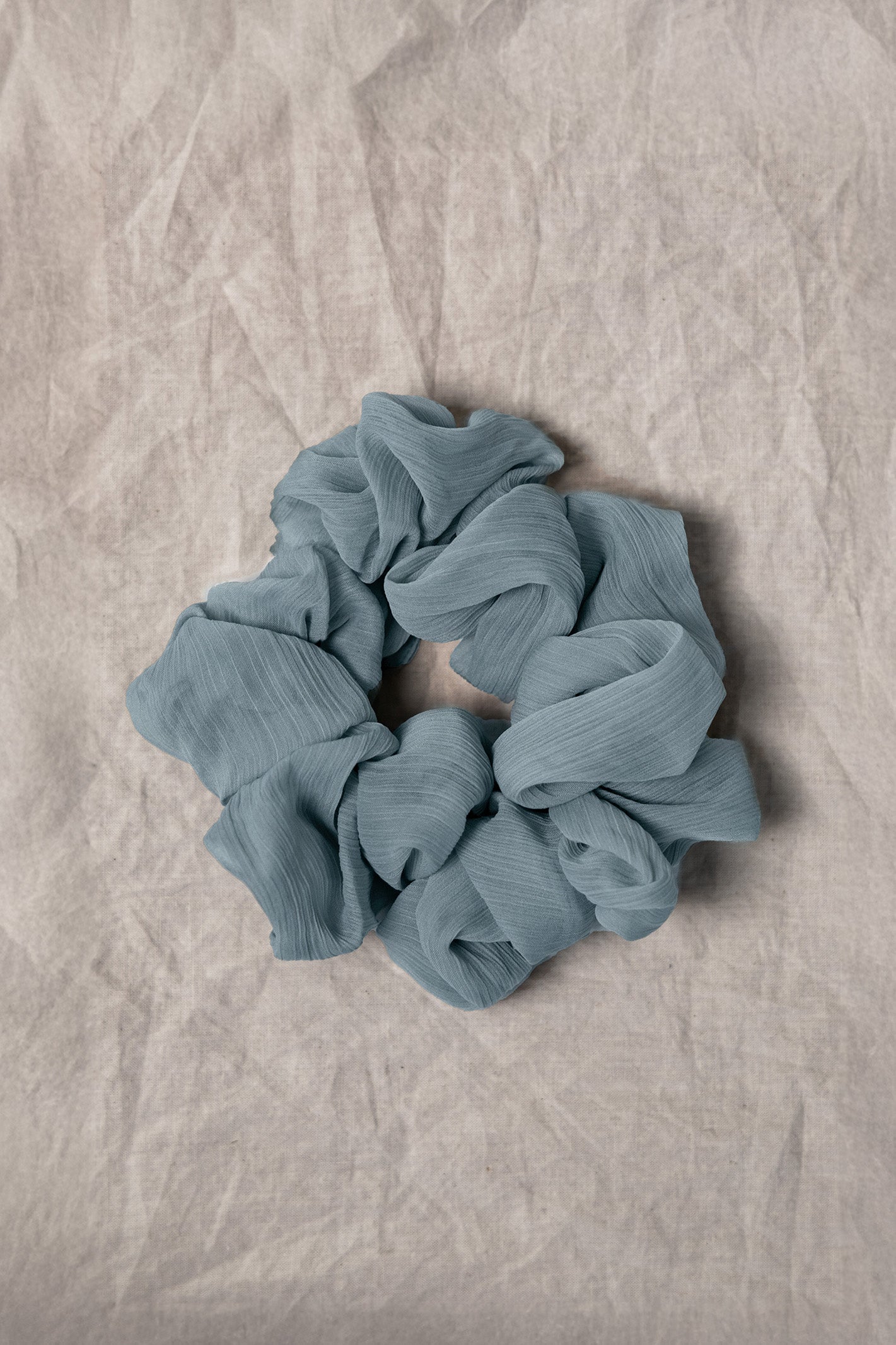 100% Upcycled Crinkle Chiffon Scrunchie Hair Tie - Eco-Friendly Fashion Accessory for Women & Girls - Perfect for Workouts, Yoga, and Everyday Styling