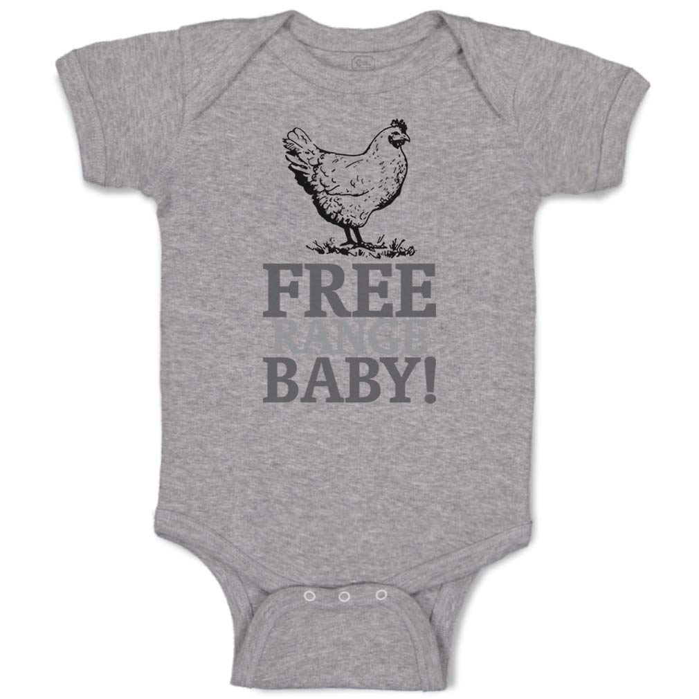 Custom Organic Cotton Baby Bodysuit - Free Range Chicken Farm Design for Boys & Girls | Soft & Comfortable Infant Onesie for Playtime & Casual Wear