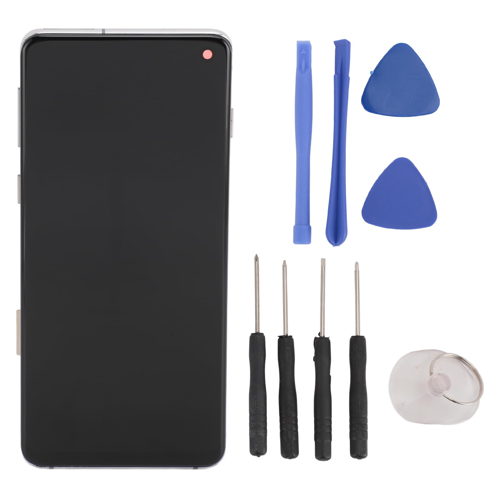 Original Galaxy S10 Screen Replacement with Frame - Full LCD Display Touch Digitizer Assembly & Repair Tools Kit | Compatible with Samsung Galaxy S10 - Perfect for DIY Phone Repairs & Screen Fixes