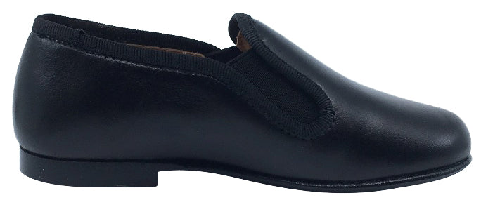 Kids' Smoking Loafers for Boys & Girls - Black Leather Dress Shoes for School, Parties & Formal Events