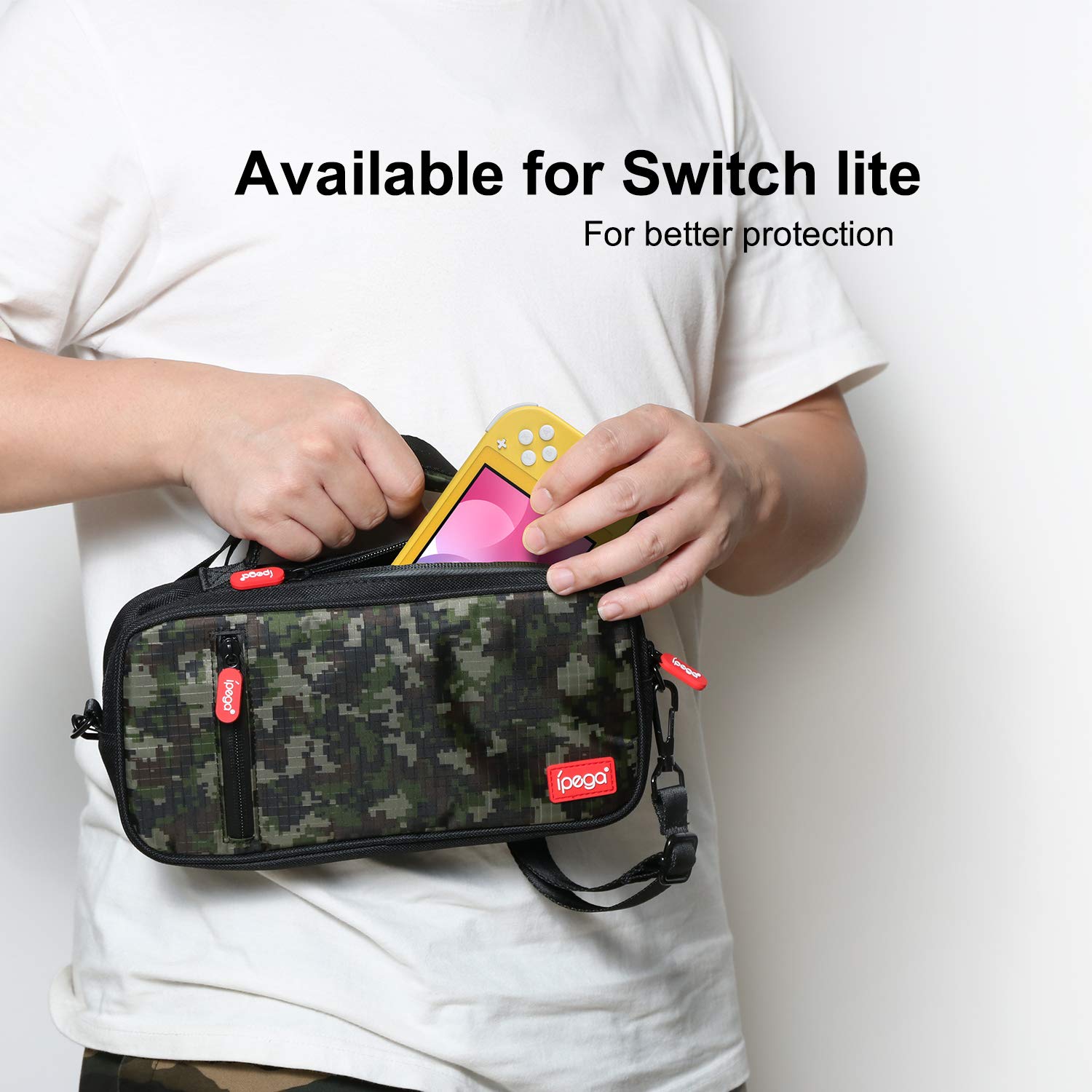 Premium Nintendo Switch Carrying Case - Large Capacity Travel Storage Bag for Nintendo Switch, Switch Lite & Accessories with Adjustable Shoulder Strap | Crossbody & Shoulder Bag for Gaming, Travel & Daily Commute