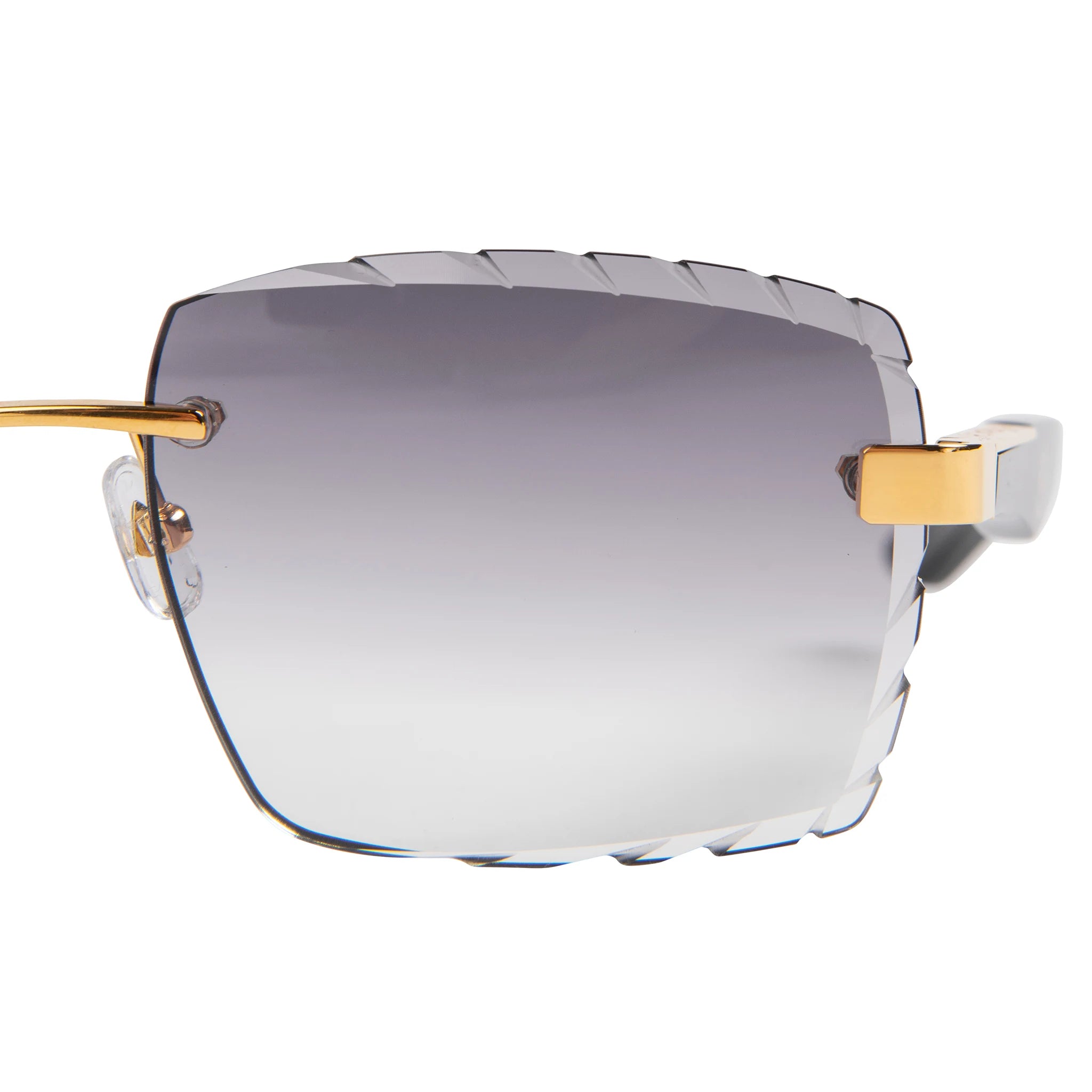 Maybach Eyewear The Artist III P WCW Z25 Custom Black Grey Diamond Cut Sunglasses - Luxury Polarized UV Protection for Driving & Outdoor Activities