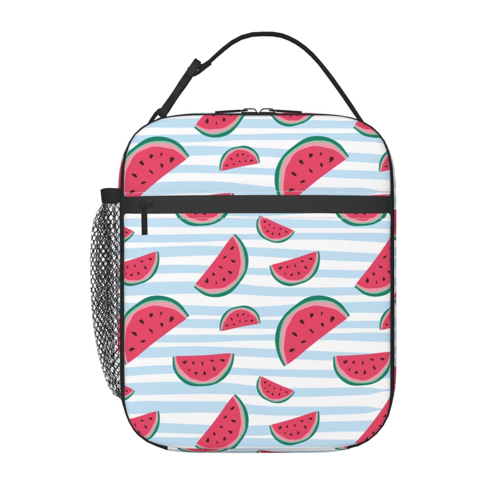 Insulated Watermelon Lunch Bag - Reusable & Portable Cooler Tote for School, Office, Picnic - Boys & Girls Lunch Box for Work, Travel & Outdoor Activities