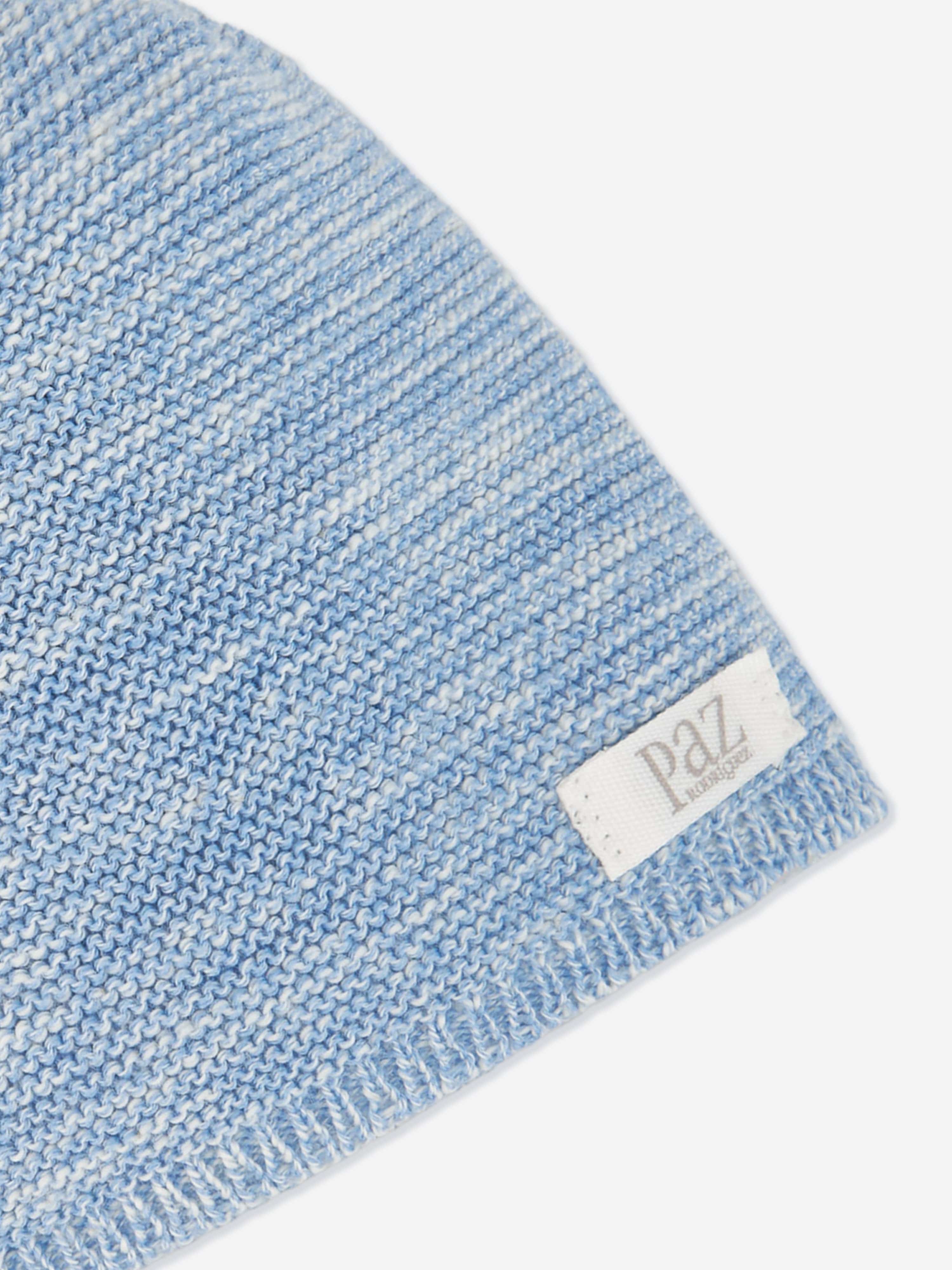 Blue Knitted Baby Boys Hat - Soft & Warm Winter Beanie for Newborns & Toddlers - Perfect for Outdoor Play & Photo Shoots