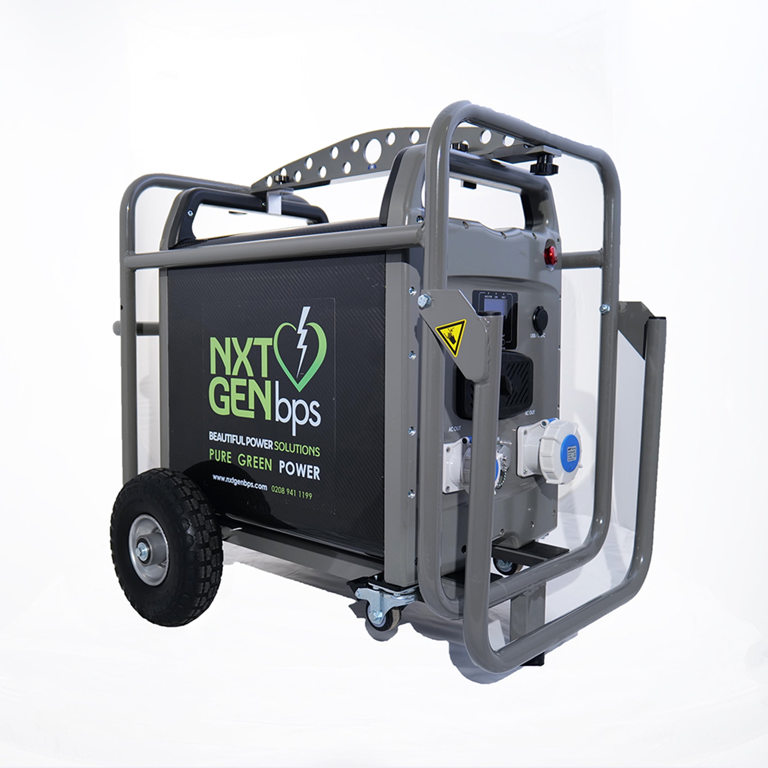 NXTGEN Goat 4.8kWh Portable Power Station with CEE Plug & Protective Cage - Grey | Backup Power for Camping, RV, Home Emergencies & Outdoor Adventures