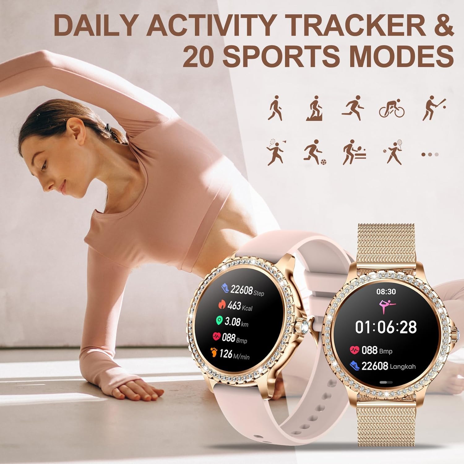 Smart Watch for Women with Call Function - 1.32