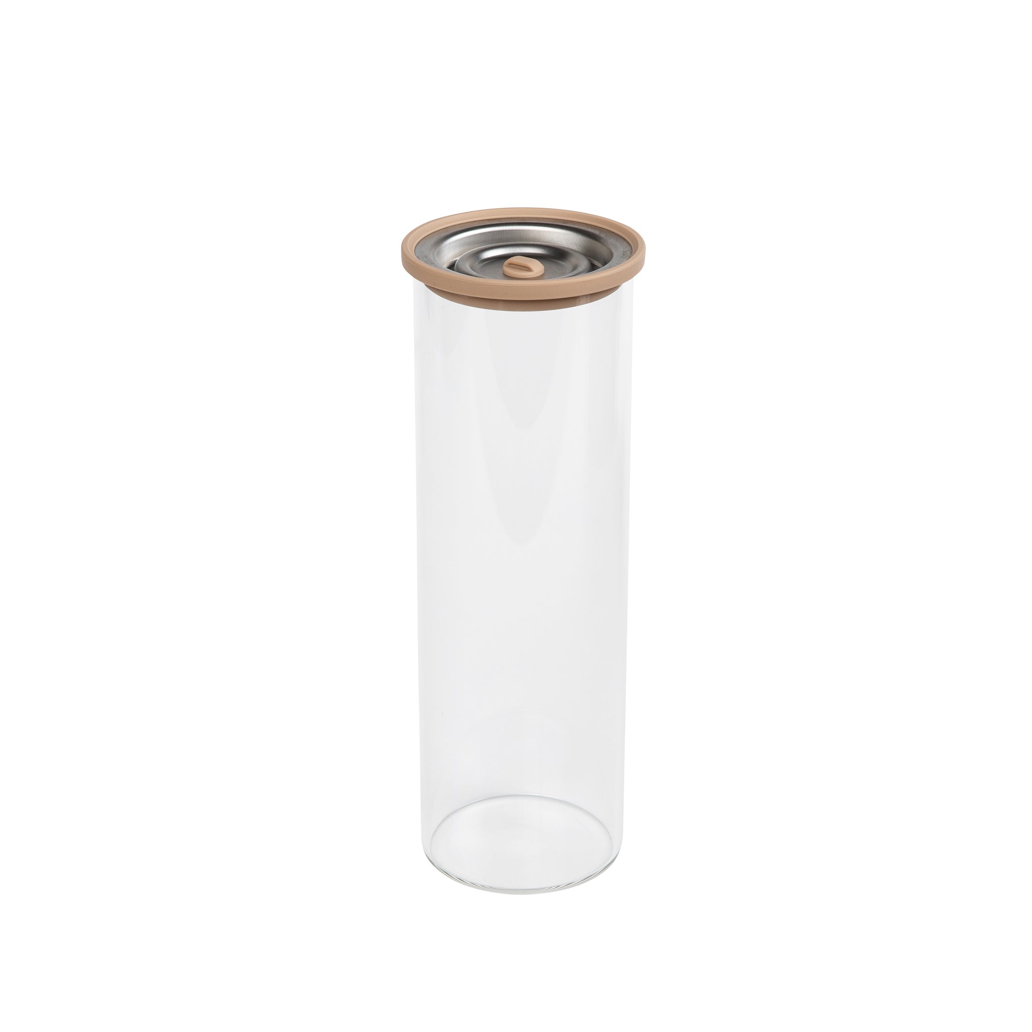 Luvele 1600ml Tall Glass Vacuum Container Set of 3 - Airtight Food Storage for Kitchen, Pantry & Meal Prep - Perfect for Coffee, Tea, Dry Goods & Leftovers