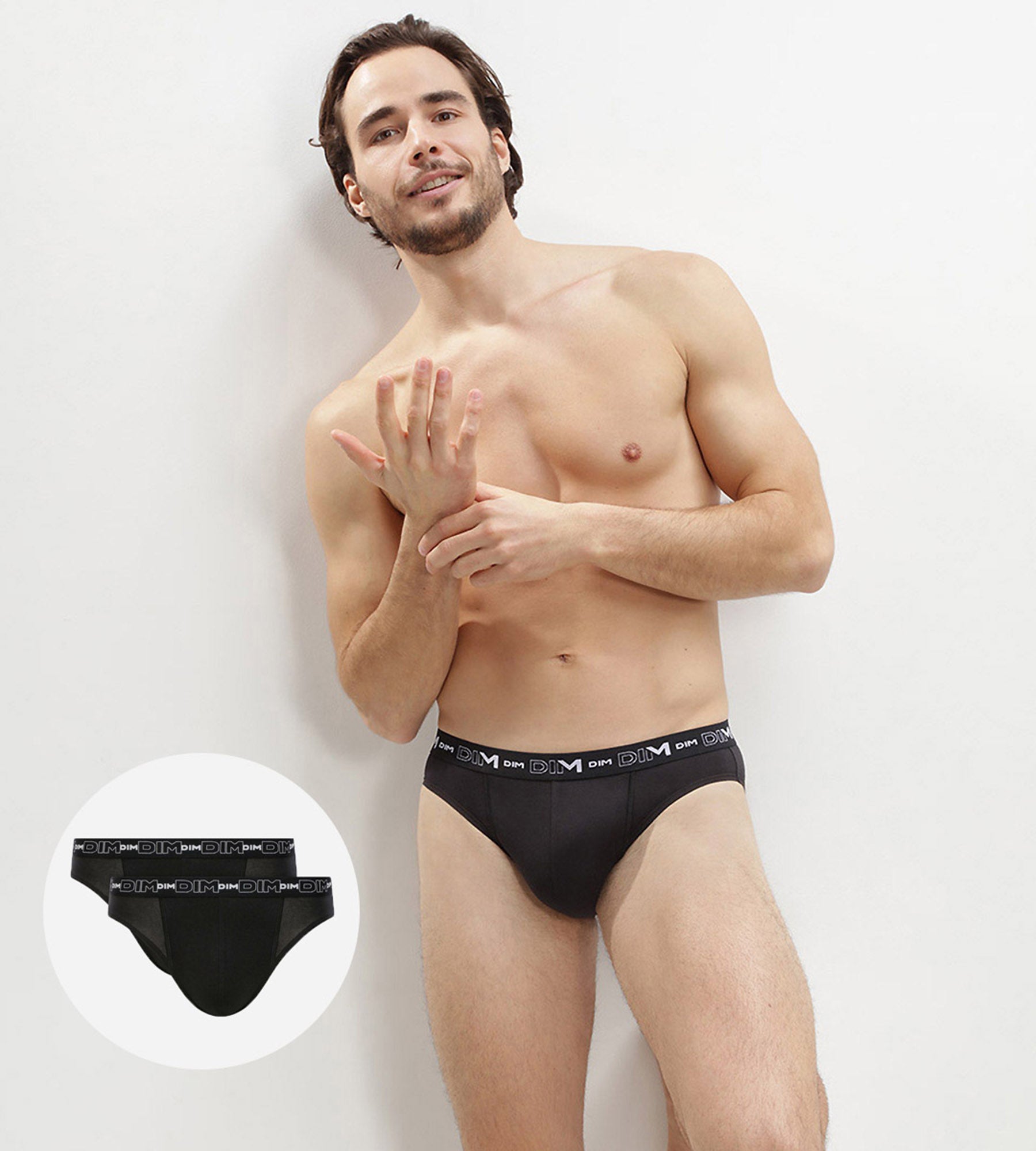 2 Pack Men's Black Cotton Stretch Underwear - Soft & Breathable for Daily Wear, Gym & Lounge