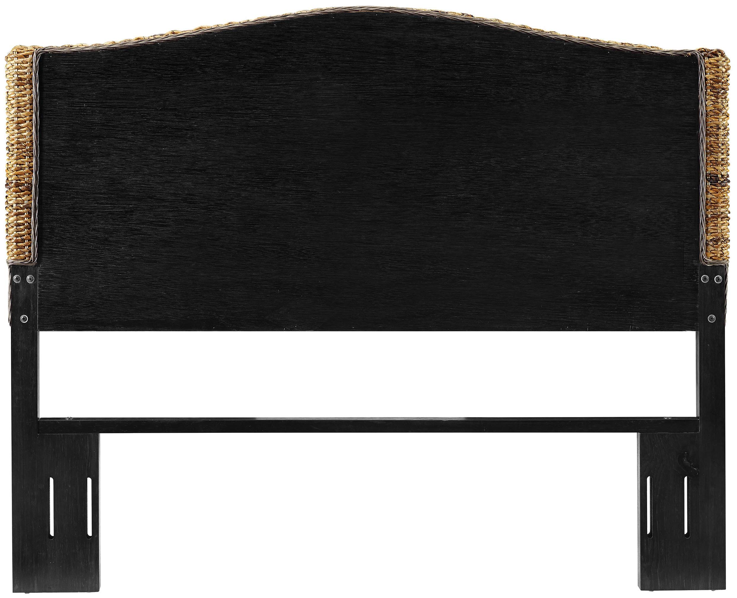 Crosley Furniture Serena Handwoven Natural Fiber Rattan Queen Size Bed Headboard - Eco-Friendly Banana Leaf Design for Boho Bedroom Decor | Perfect for Master Bedroom, Guest Room & Coastal Style Homes