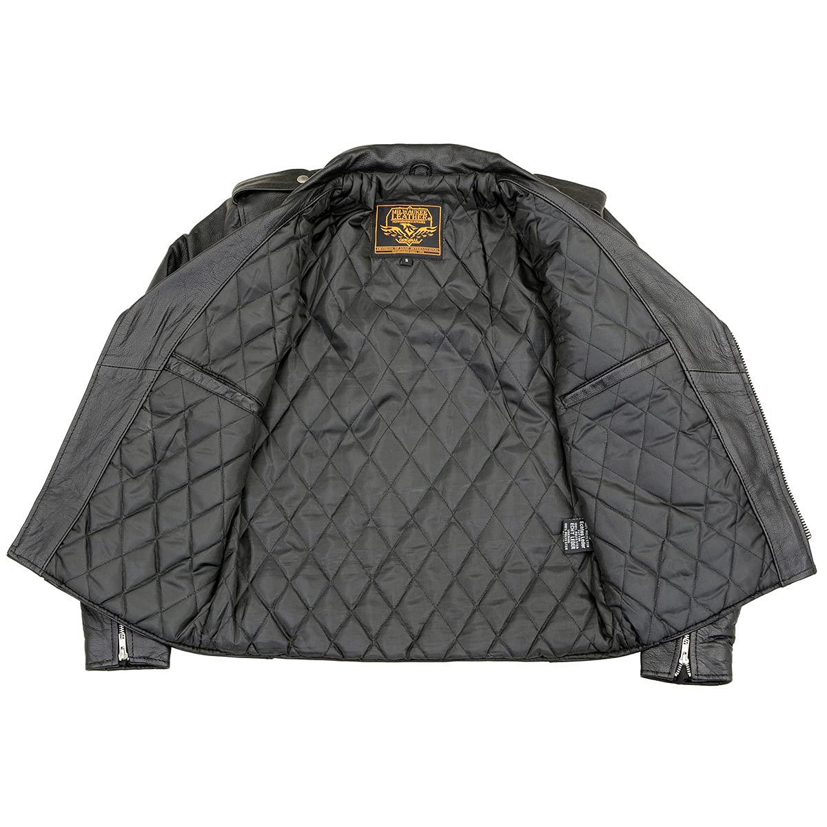 Milwaukee Leather LKM1781 Men's Black Motorcycle Jacket with Belt - Heavy Duty Biker Jacket for Harley, Cruiser & Riding Protection - Perfect for Motorcycle Enthusiasts & Urban Fashion